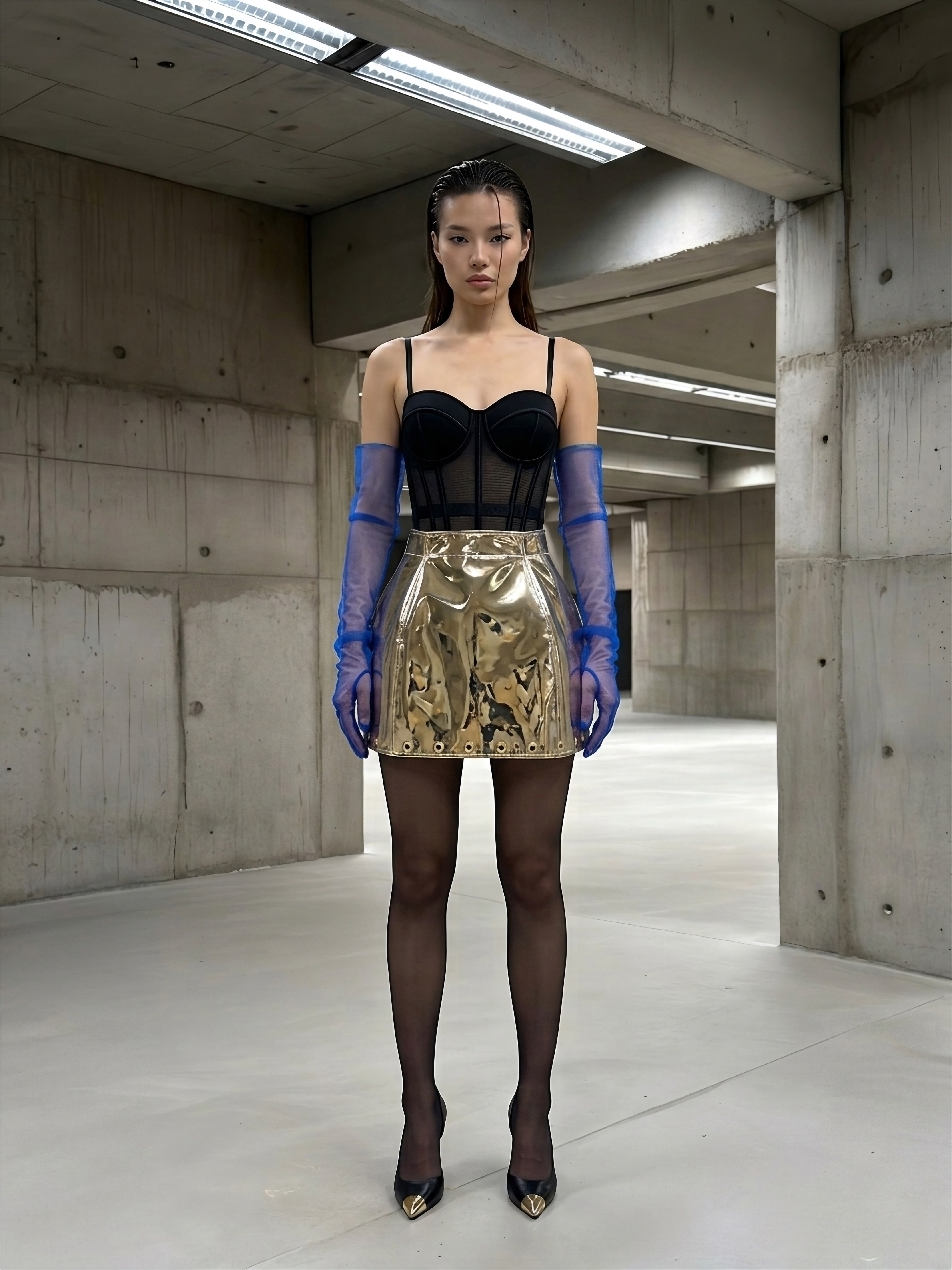 HOUSTON - Jupe boule mirroir volume sculpté