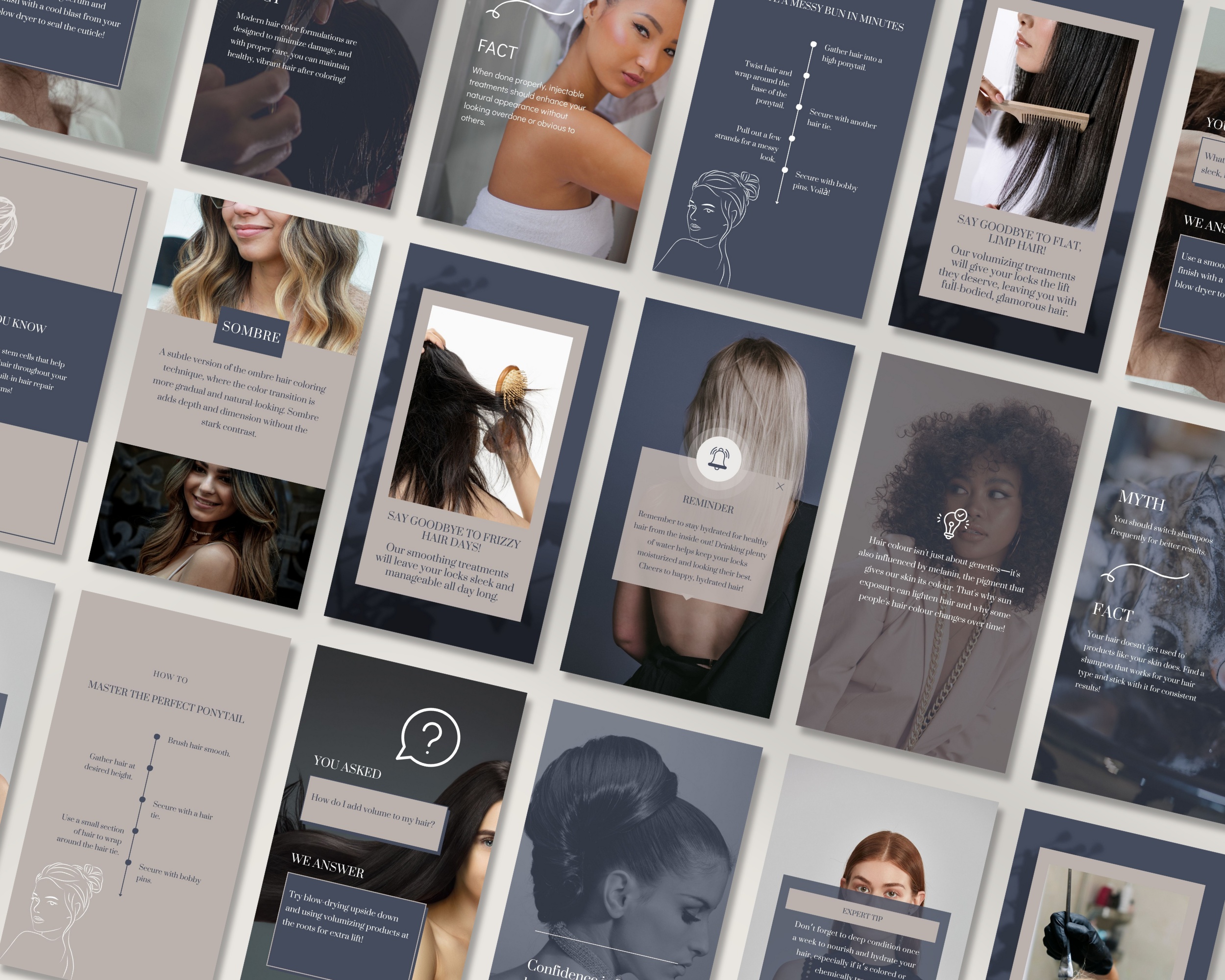50 Ready-To-Post Hair Salon Instagram Story Templates