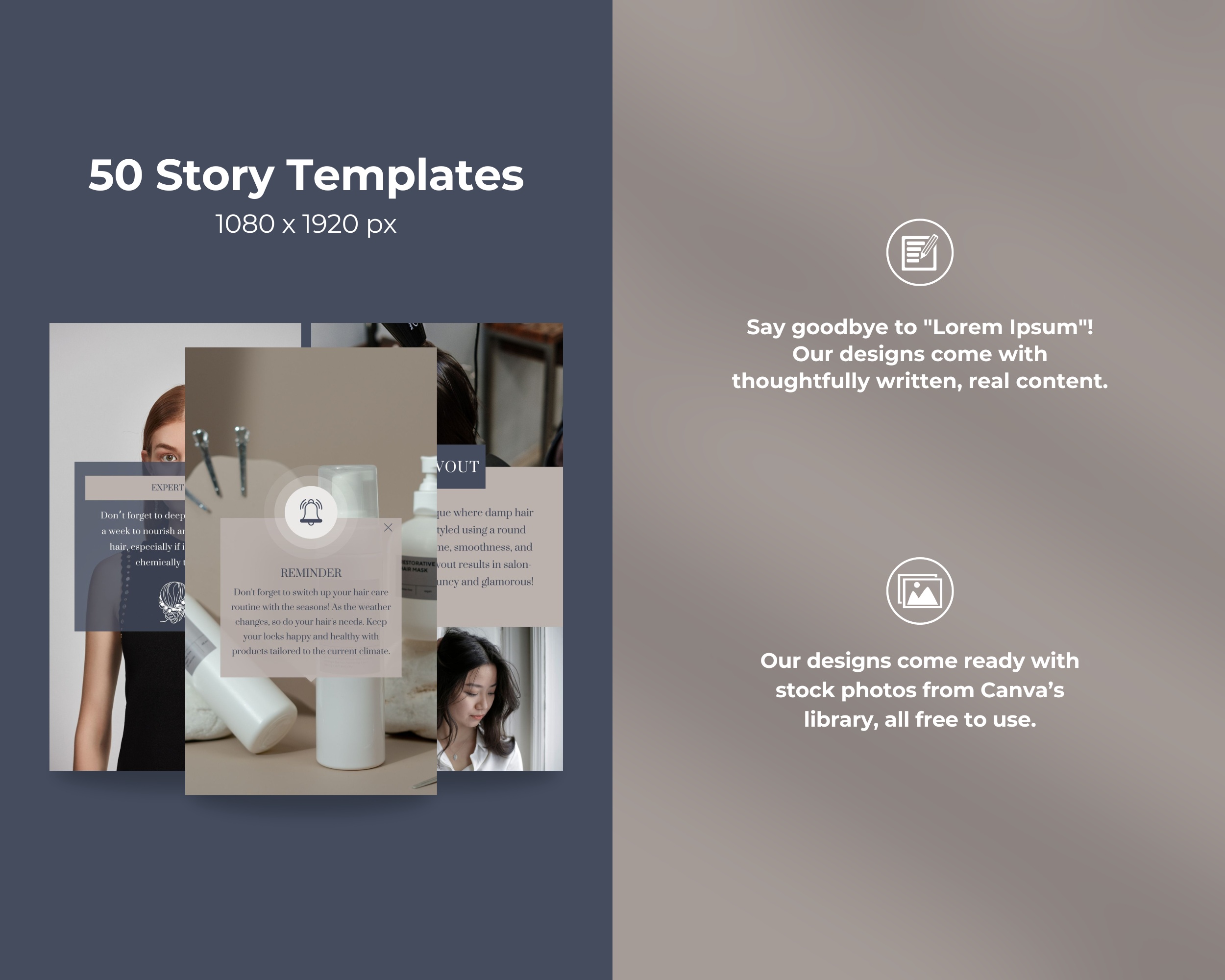 50 Ready-To-Post Hair Salon Instagram Story Templates