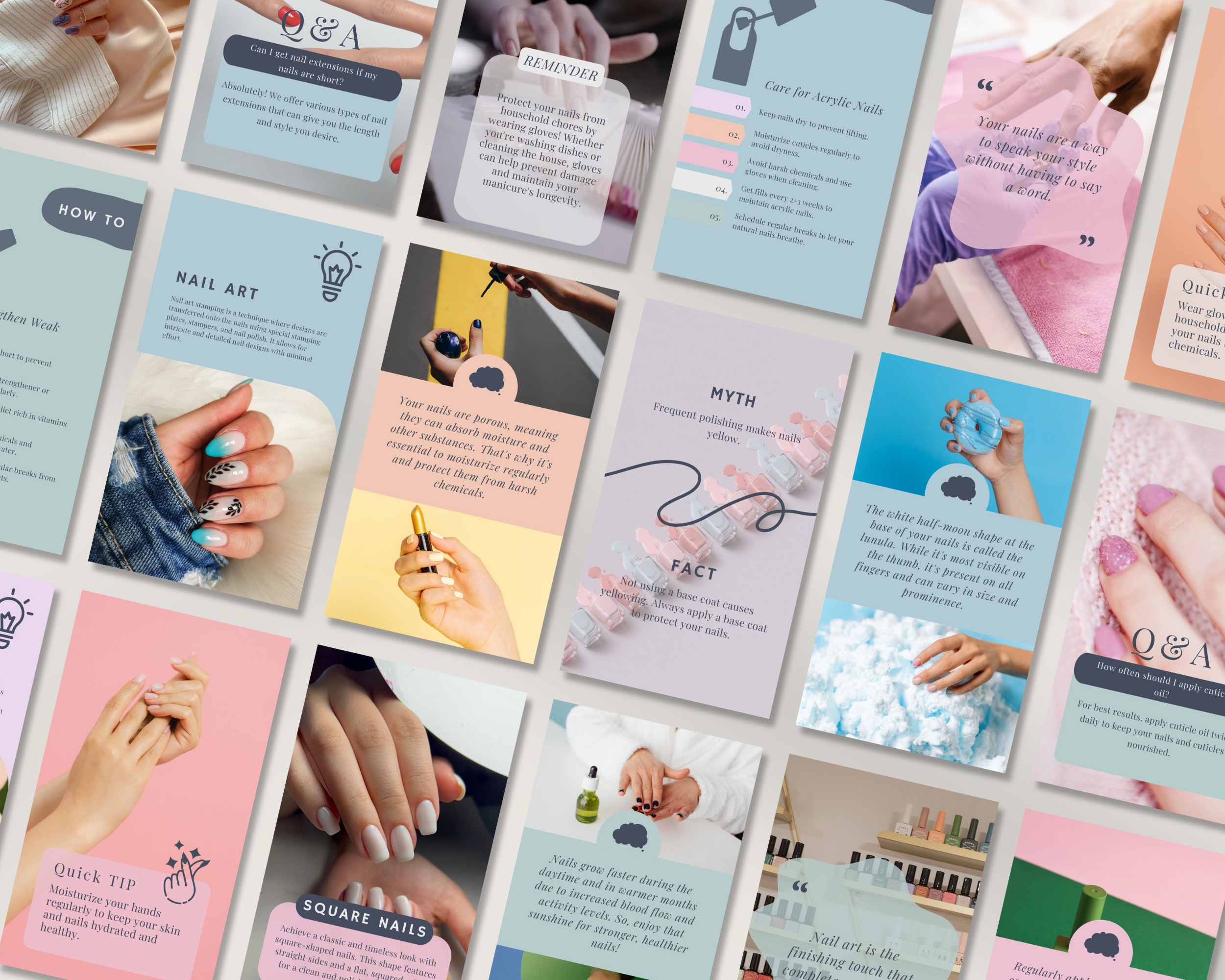 50 Ready-To-Post Nail Salon Instagram Story Templates