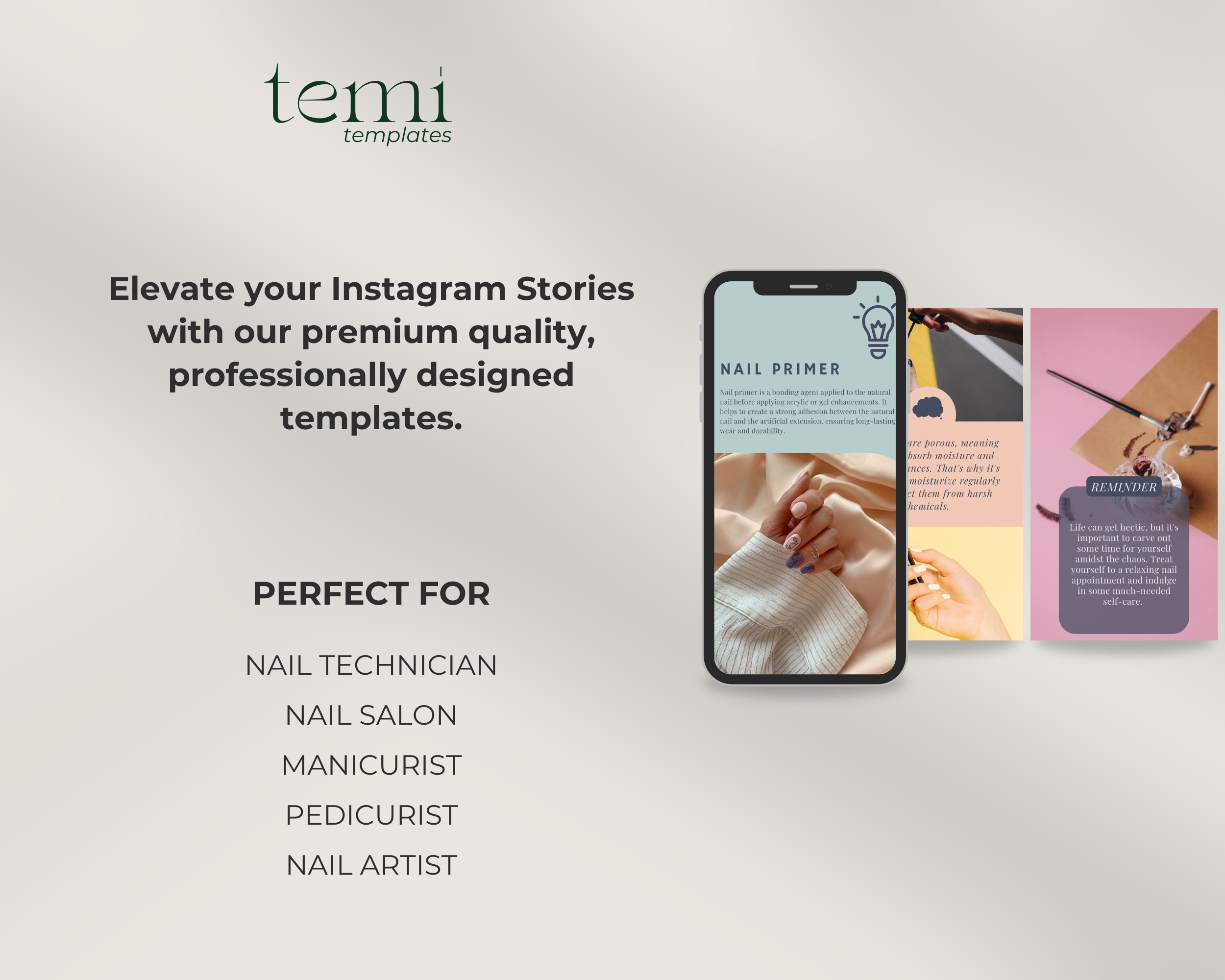 50 Ready-To-Post Nail Salon Instagram Story Templates