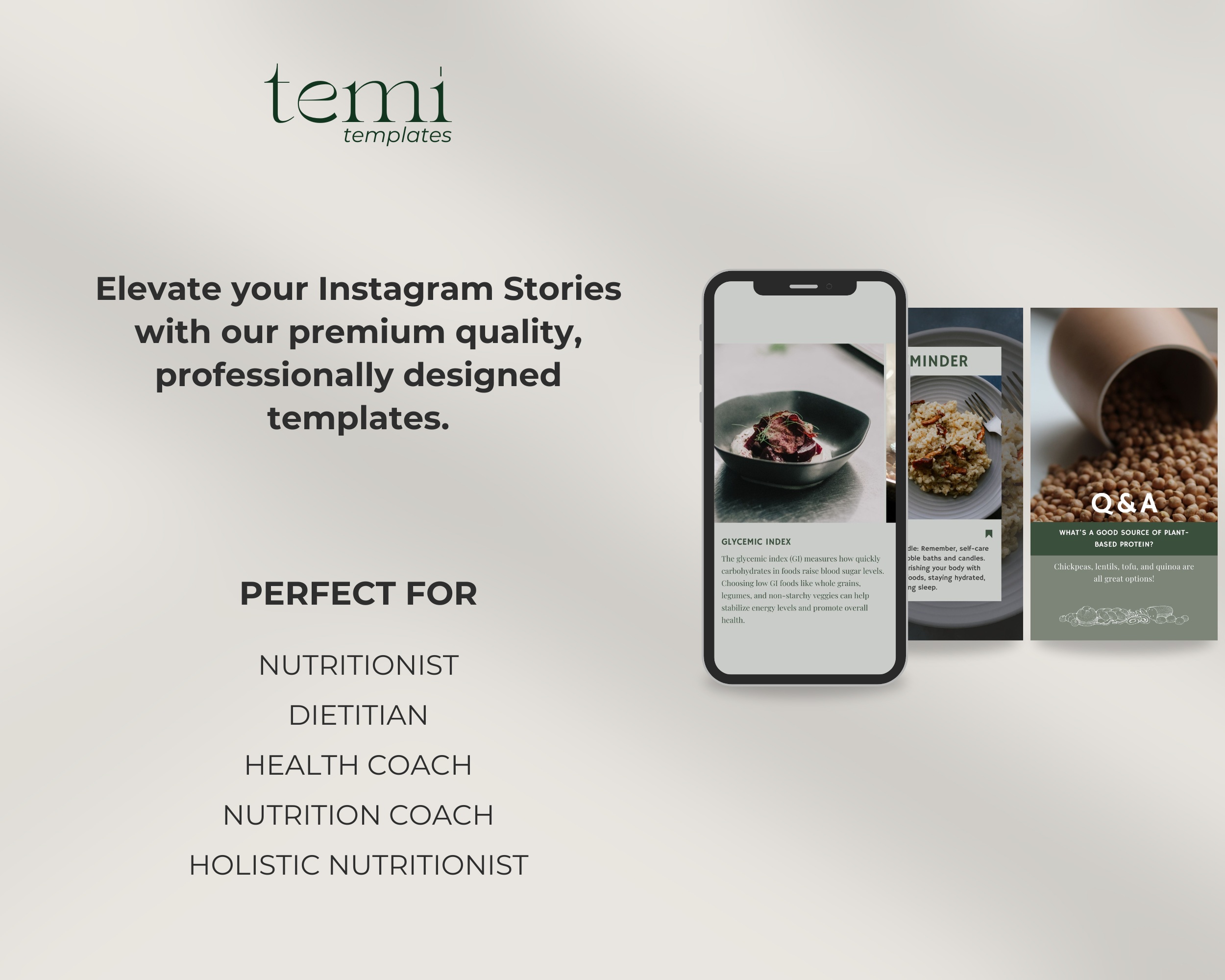50 Ready-To-Post Nutritionist Instagram Story Templates