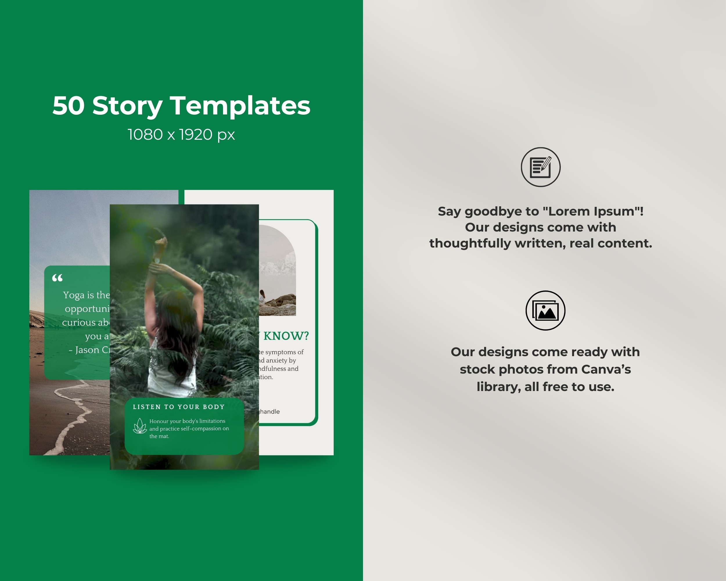 50 Ready-To-Post Yoga Instructor Instagram Story Templates