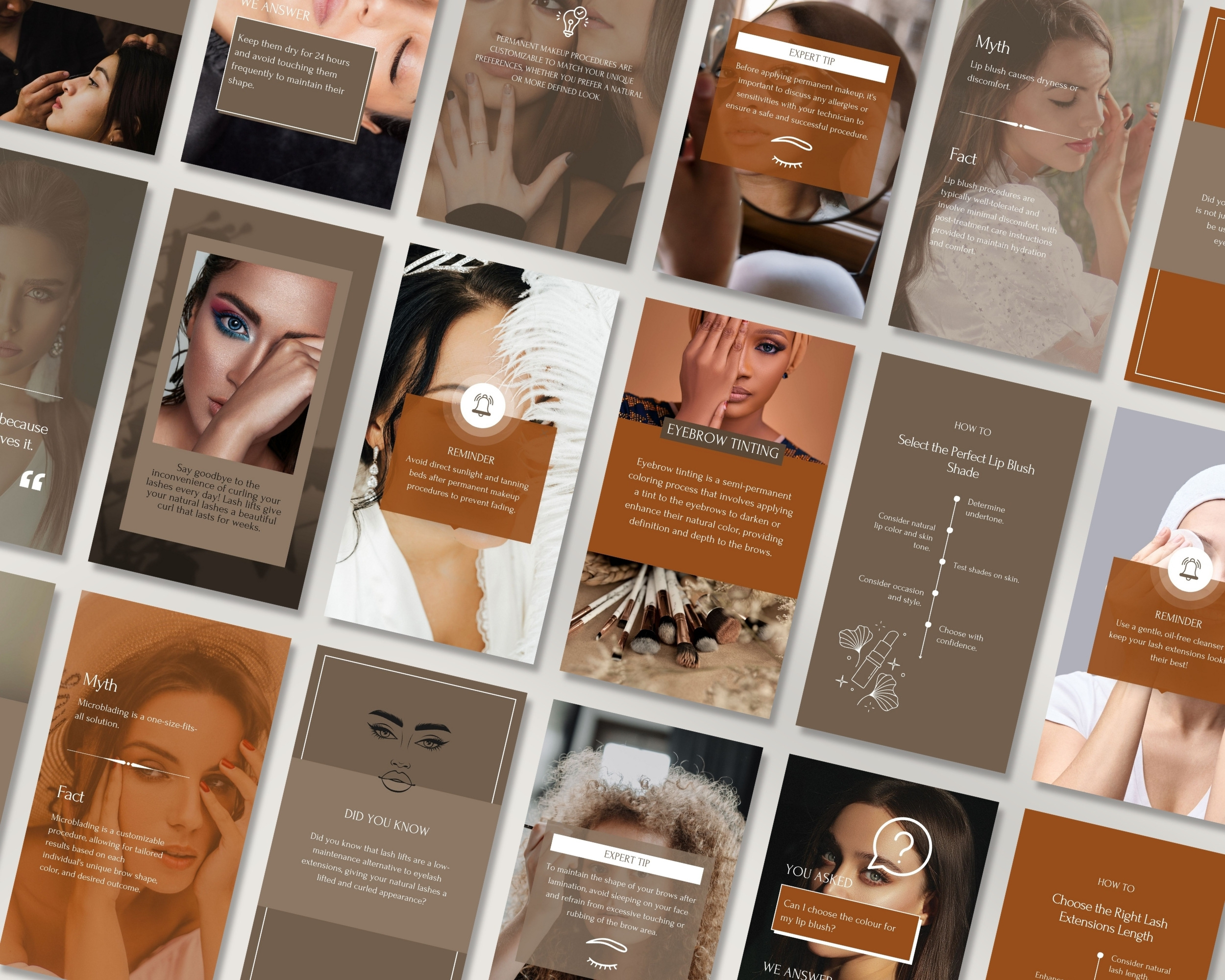 50 Ready-To-Post PMU Artist Instagram Story Templates