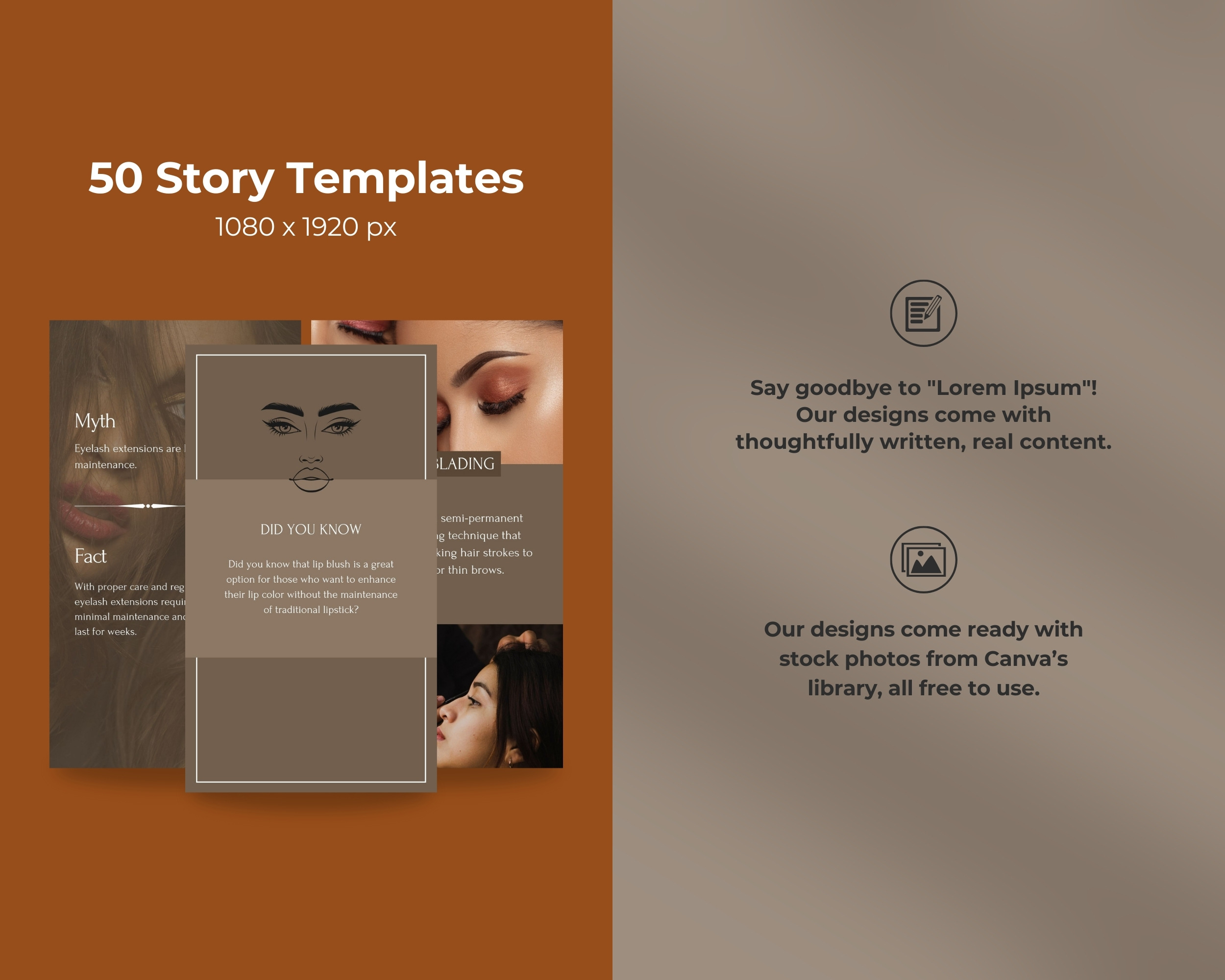 50 Ready-To-Post PMU Artist Instagram Story Templates