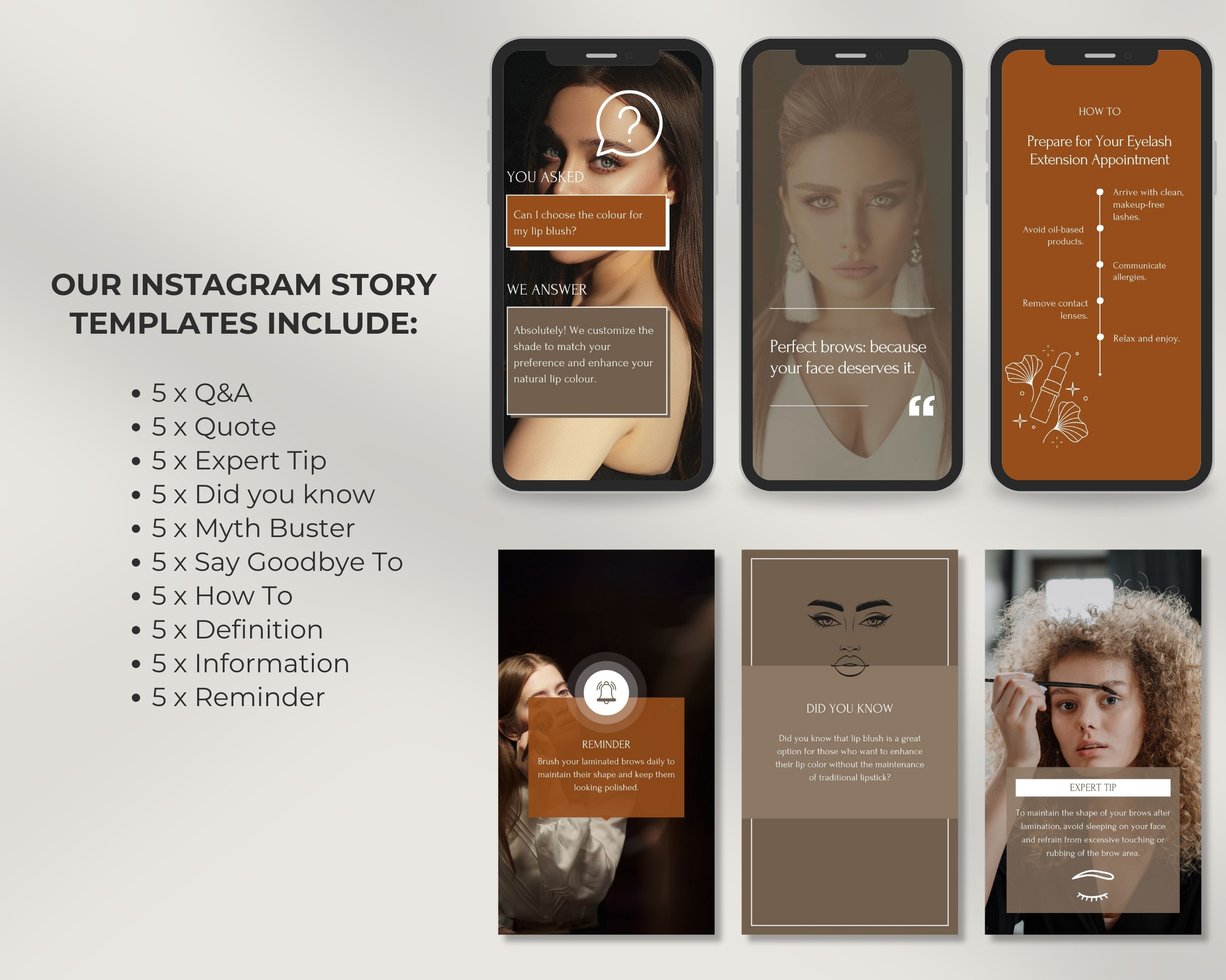 50 Ready-To-Post PMU Artist Instagram Story Templates