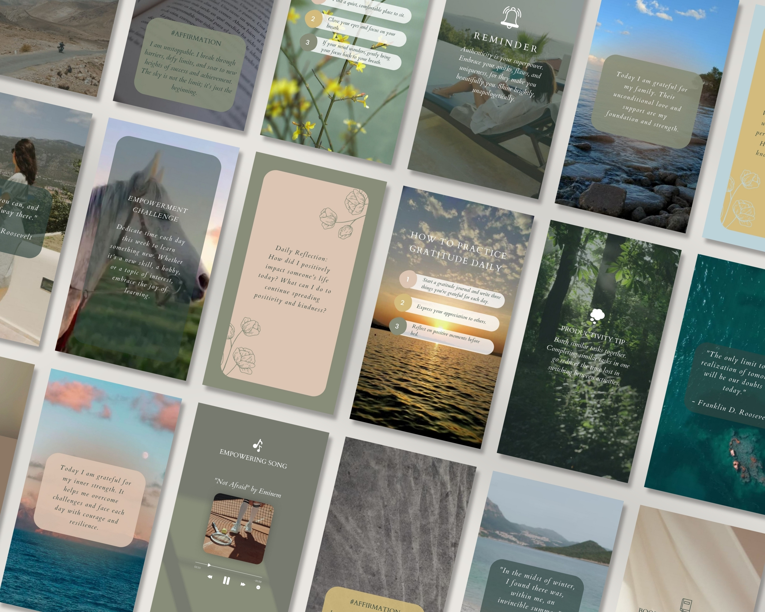 50 Ready-To-Post Faceless Creator Instagram Story Templates