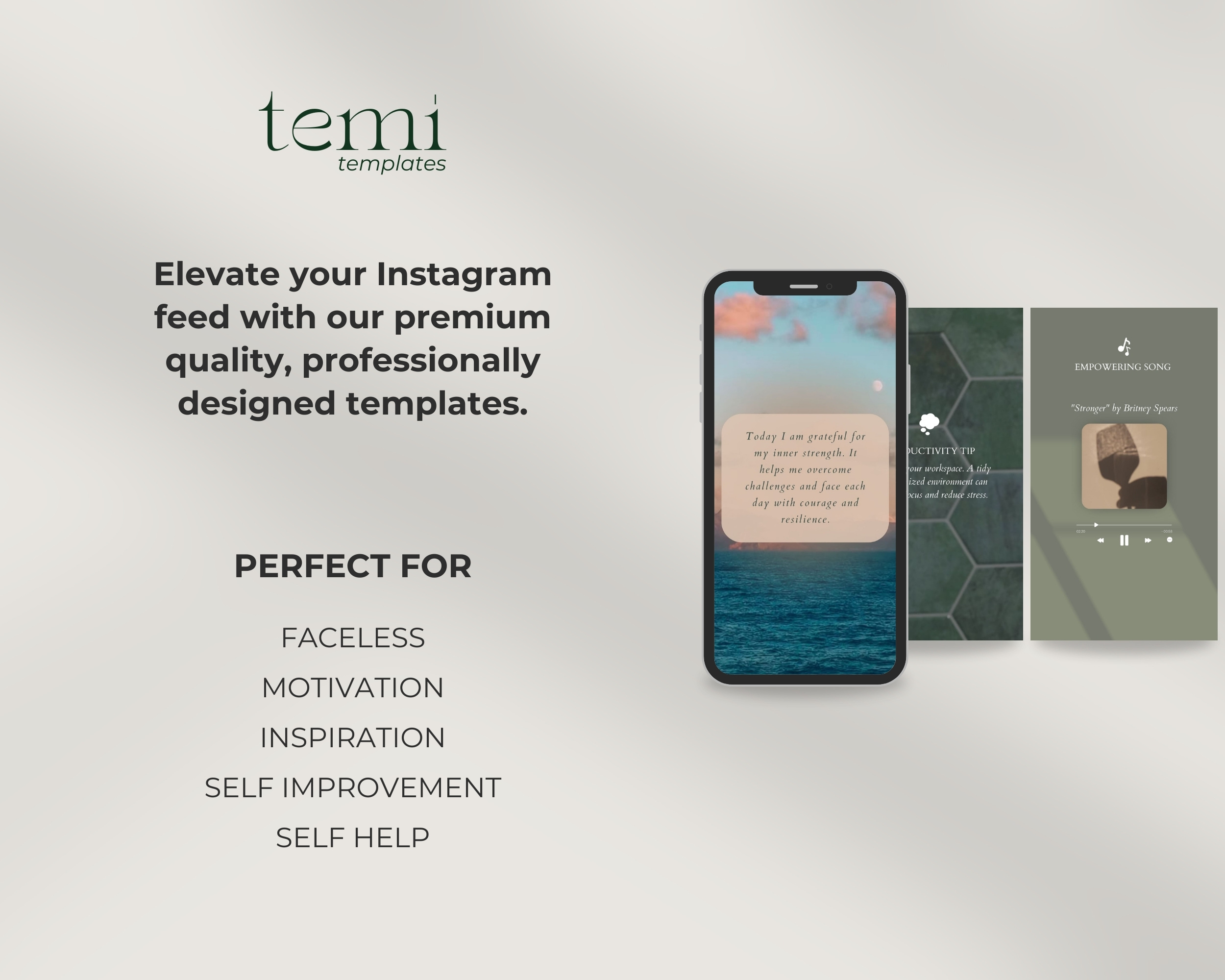 50 Ready-To-Post Faceless Creator Instagram Story Templates
