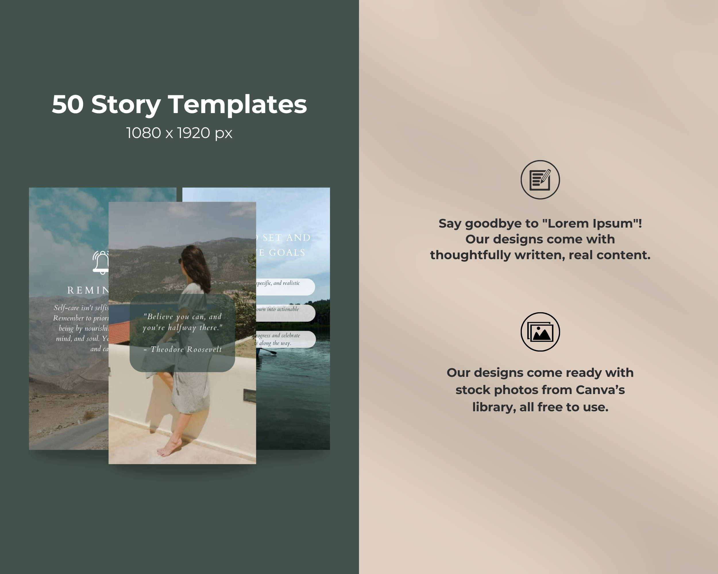 50 Ready-To-Post Faceless Creator Instagram Story Templates