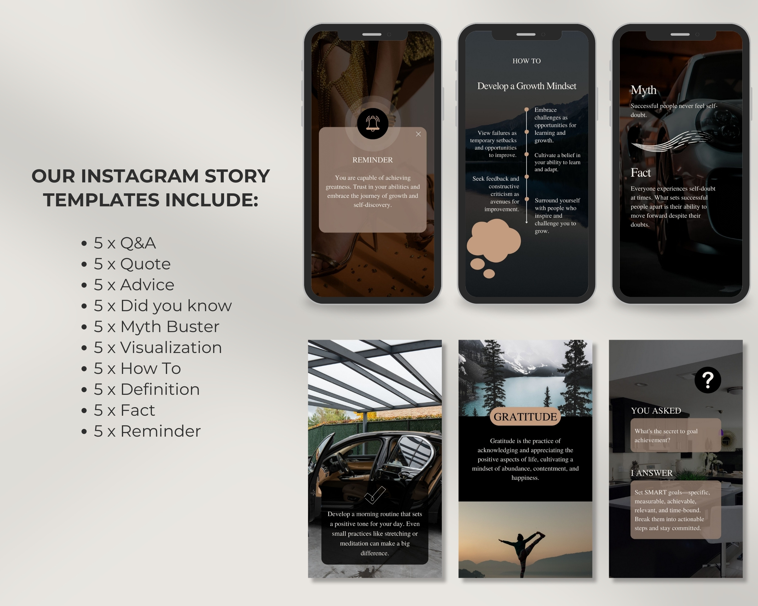 50 Ready-To-Post Life Coach Instagram Story Templates