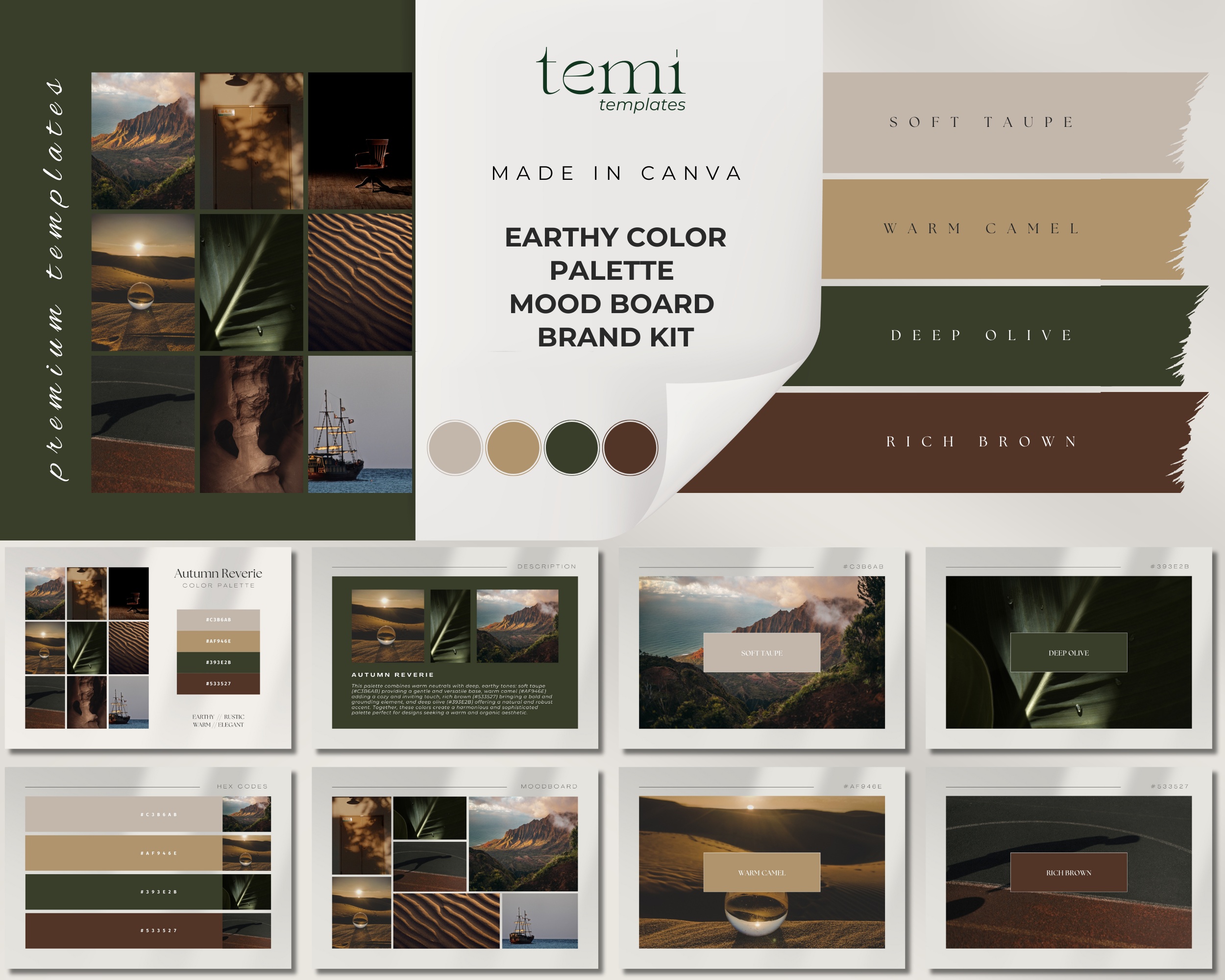 Autumn Reverie Digital Color Palette