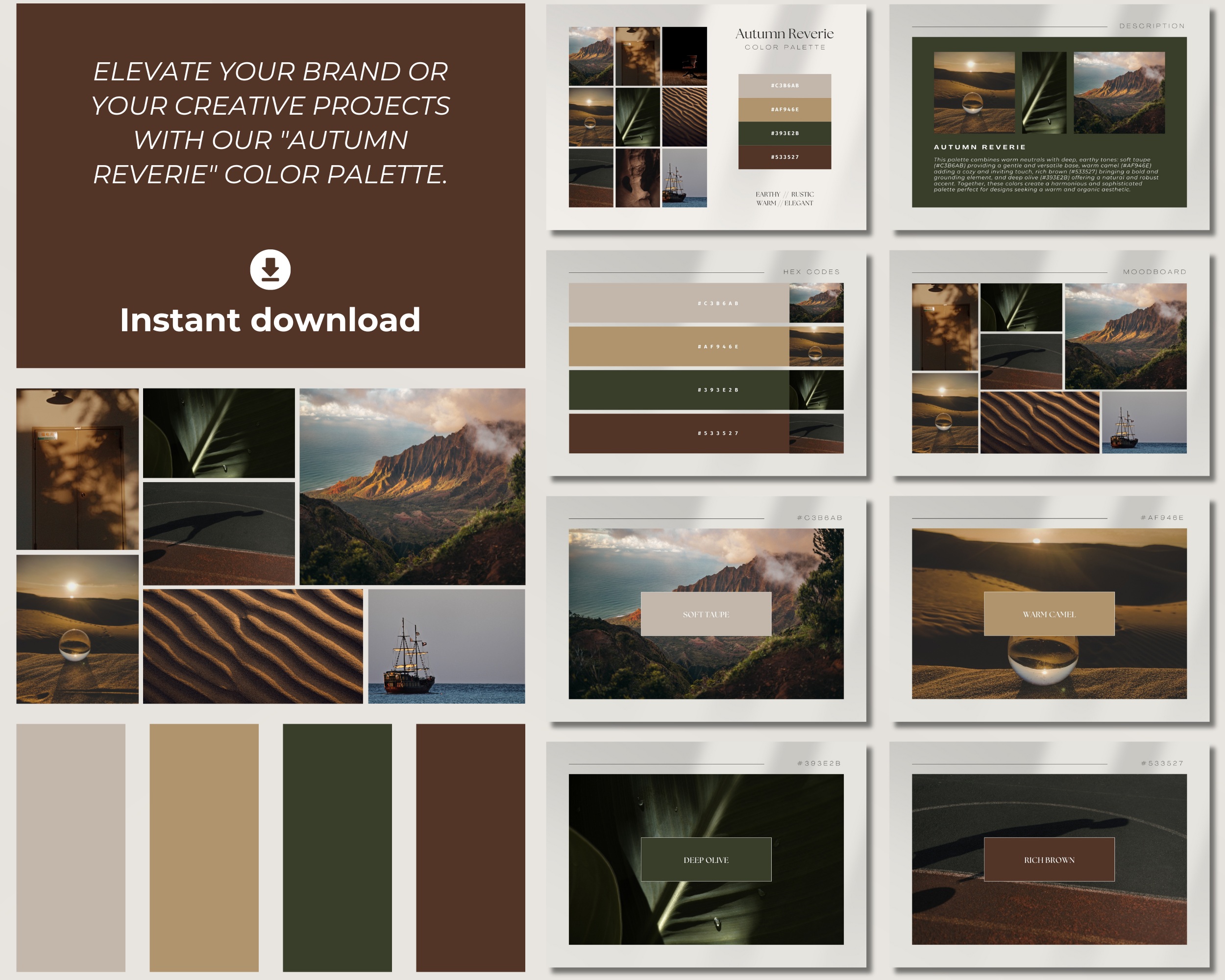 Autumn Reverie Digital Color Palette