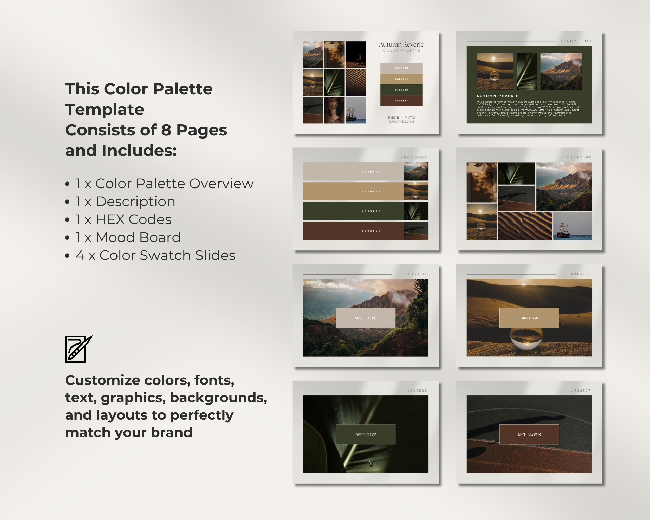 Autumn Reverie Digital Color Palette