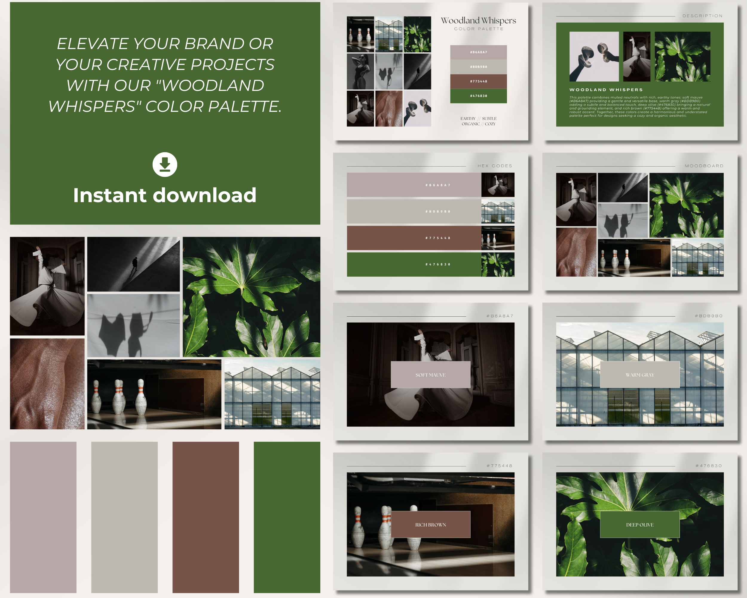 Woodland Whispers Digital Color Palette