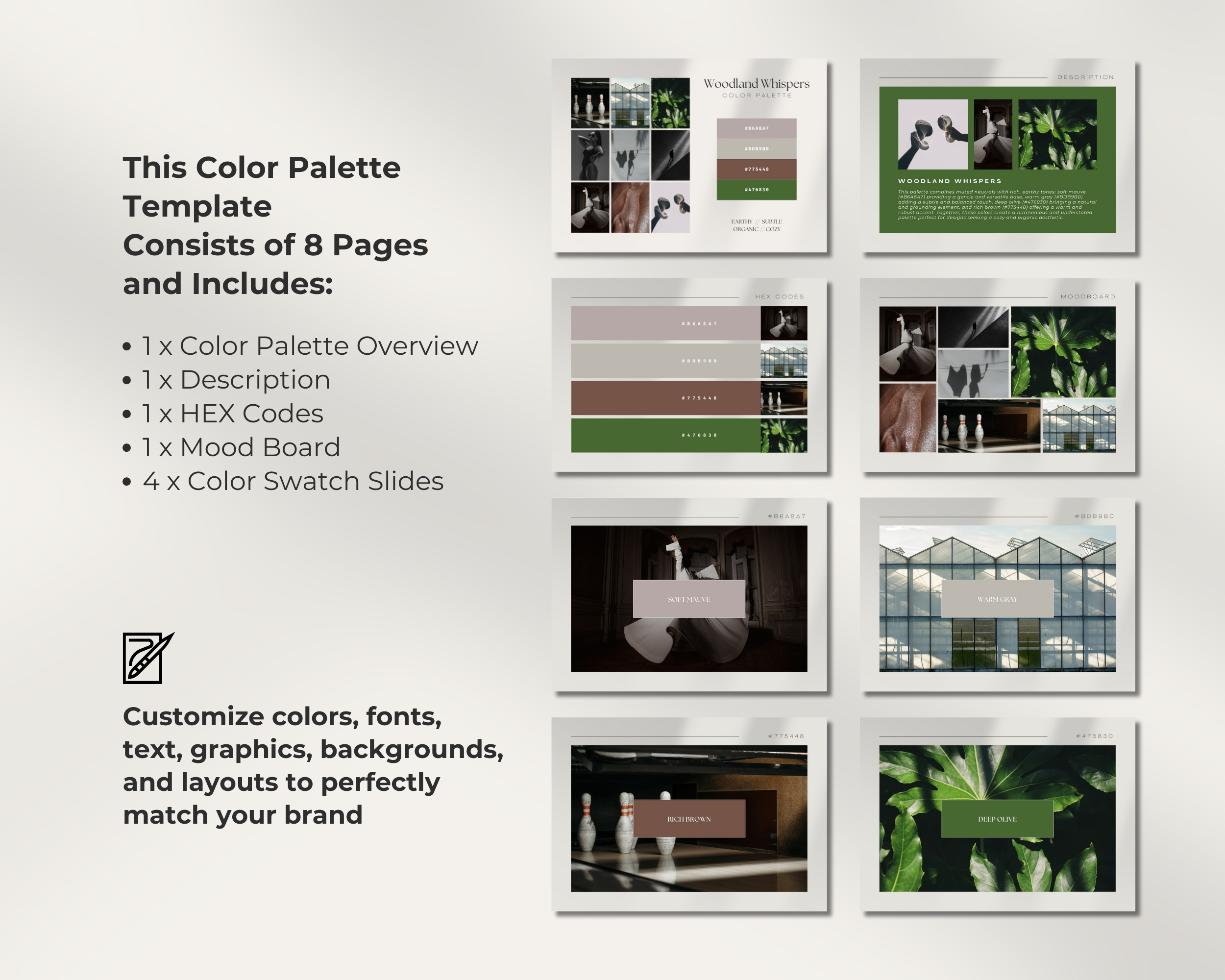 Woodland Whispers Digital Color Palette