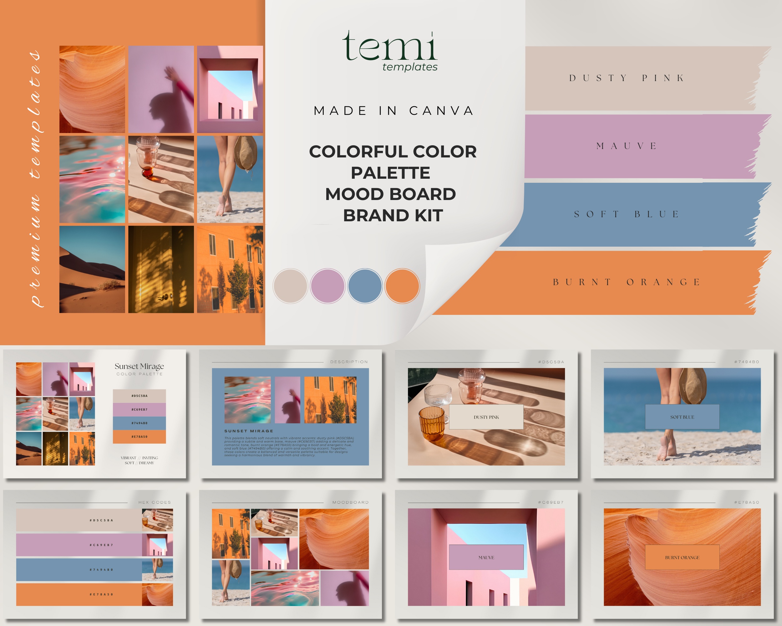 Sunset Mirage Digital Color Palette