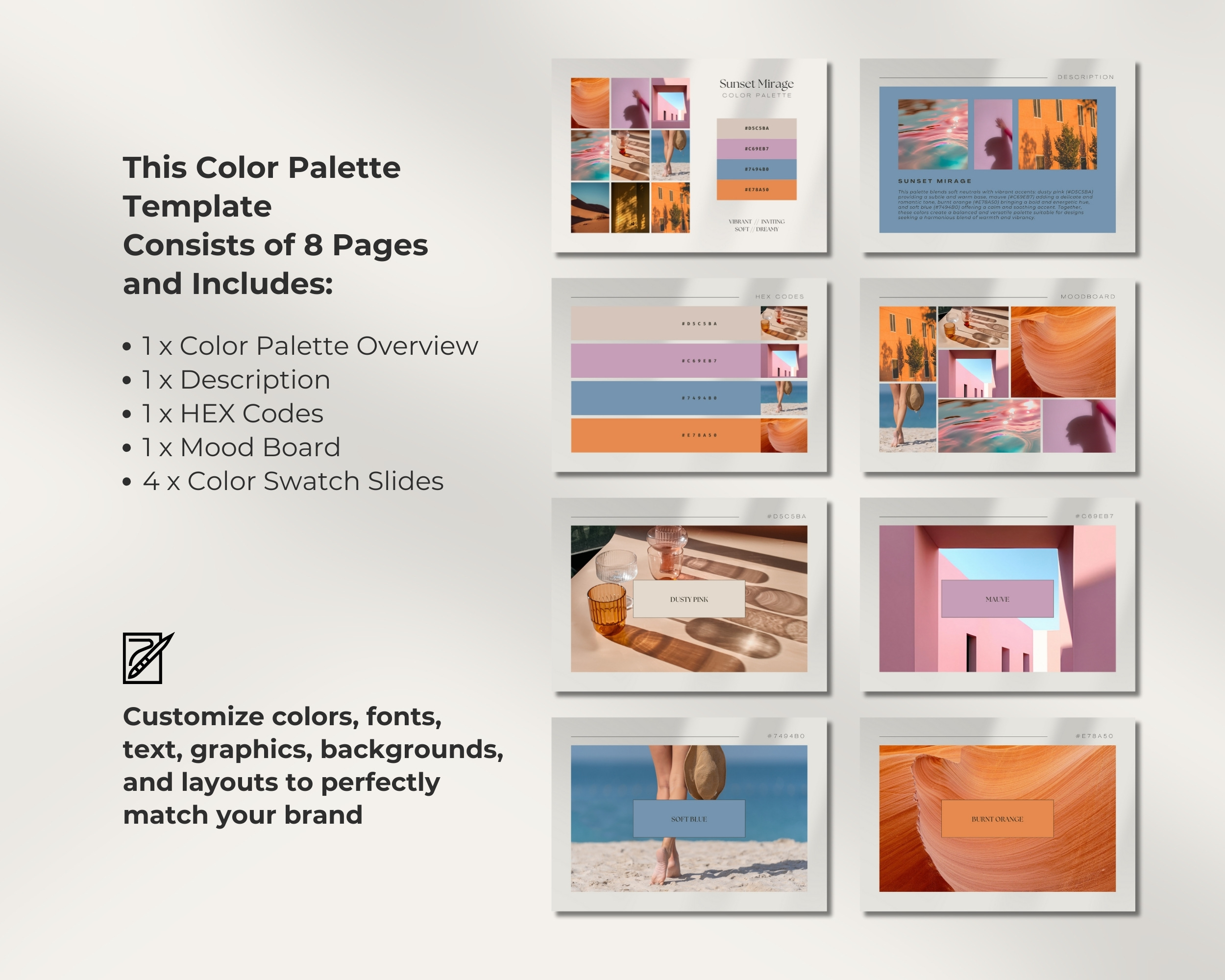 Sunset Mirage Digital Color Palette