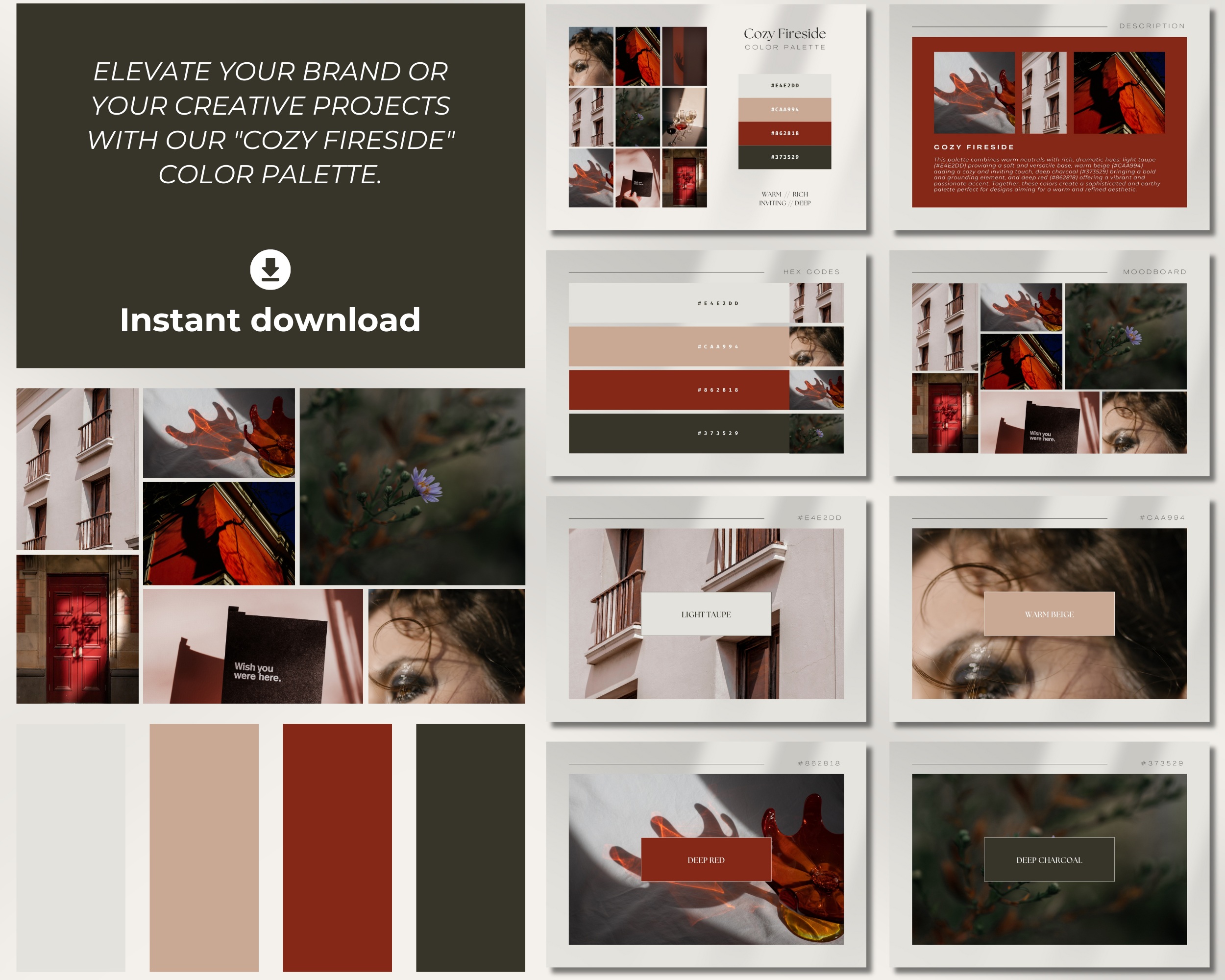 Cozy Fireside Digital Color Palette