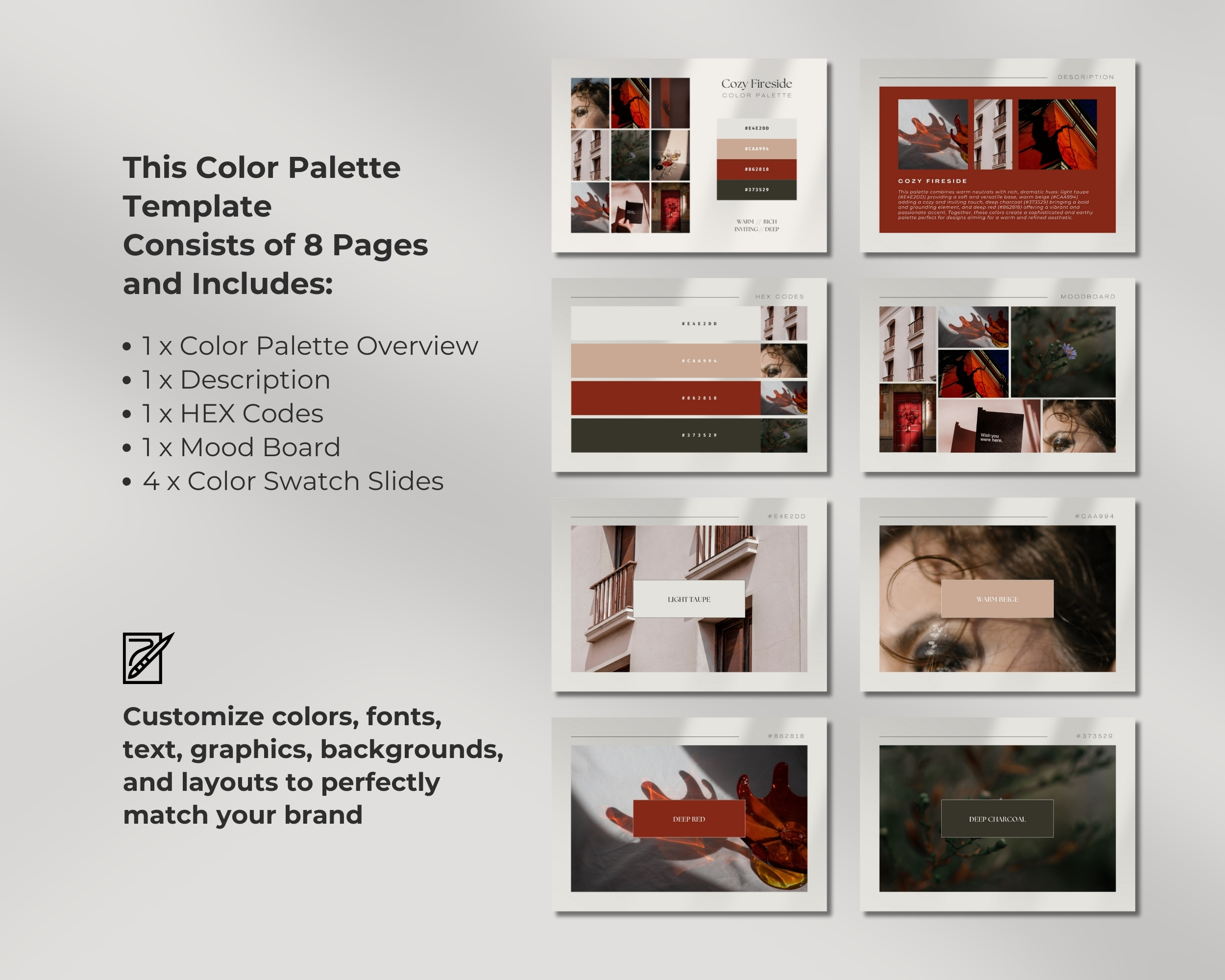 Cozy Fireside Digital Color Palette