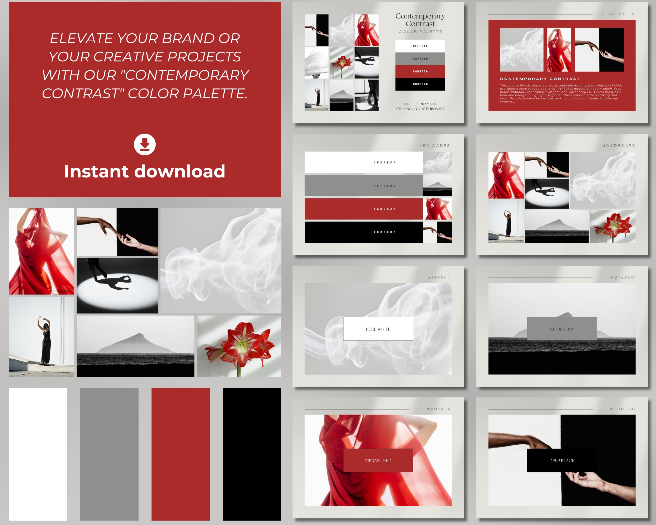 Contemporary Contrast Digital Color Palette