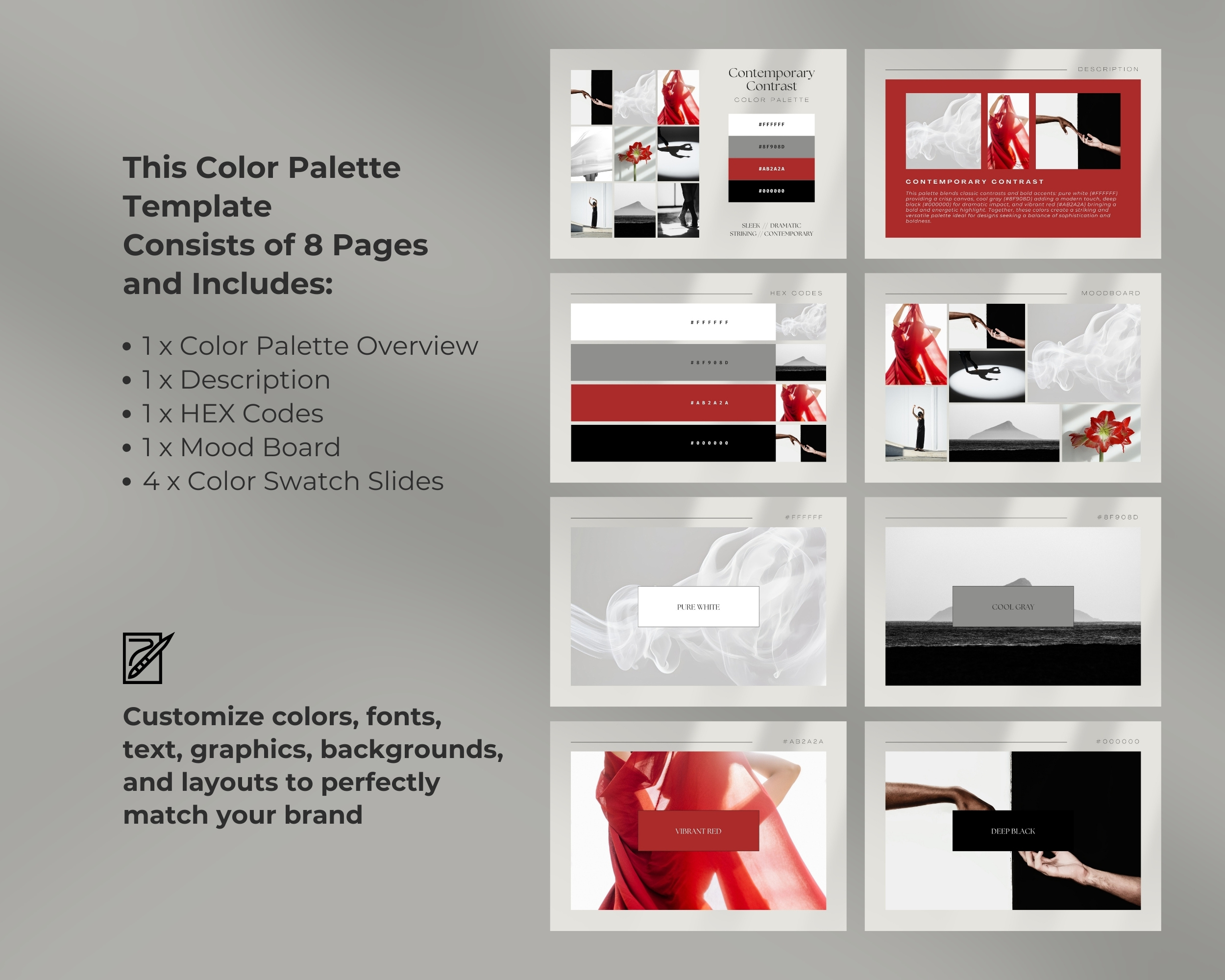 Contemporary Contrast Digital Color Palette