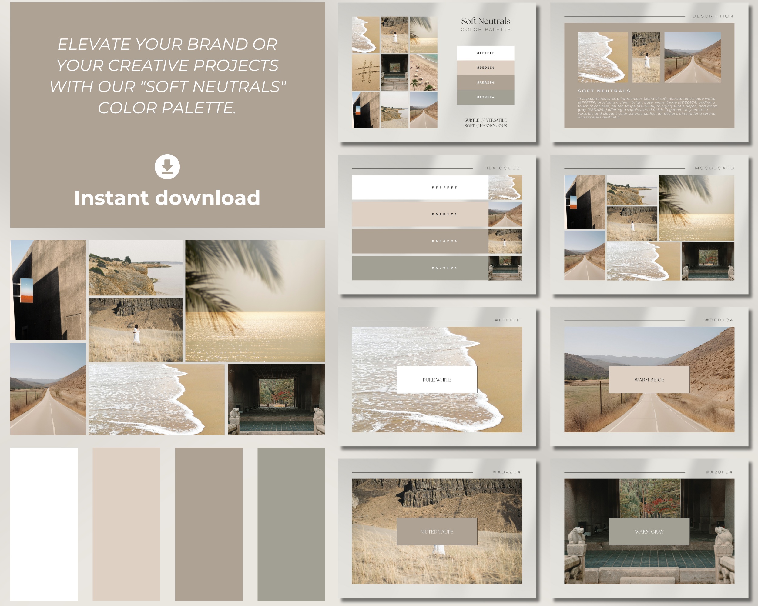 Soft Neutrals Digital Color Palette