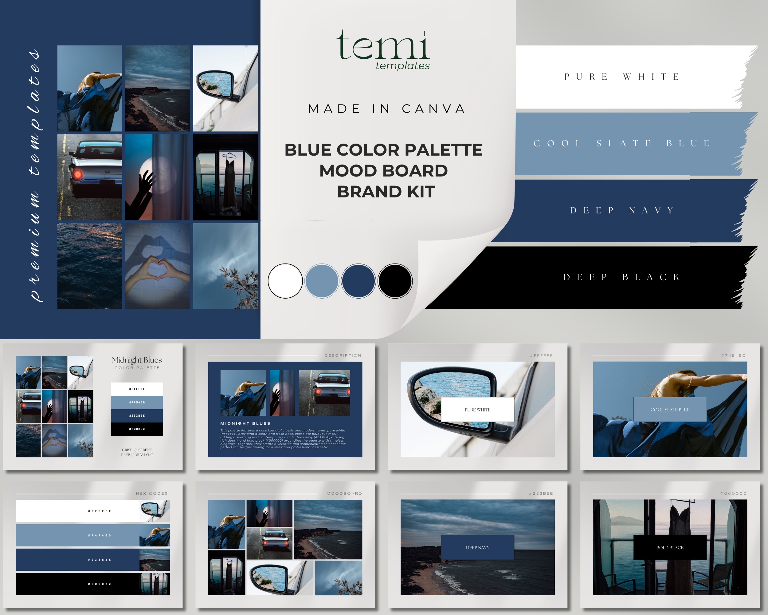 Midnight Blues Digital Color Palette