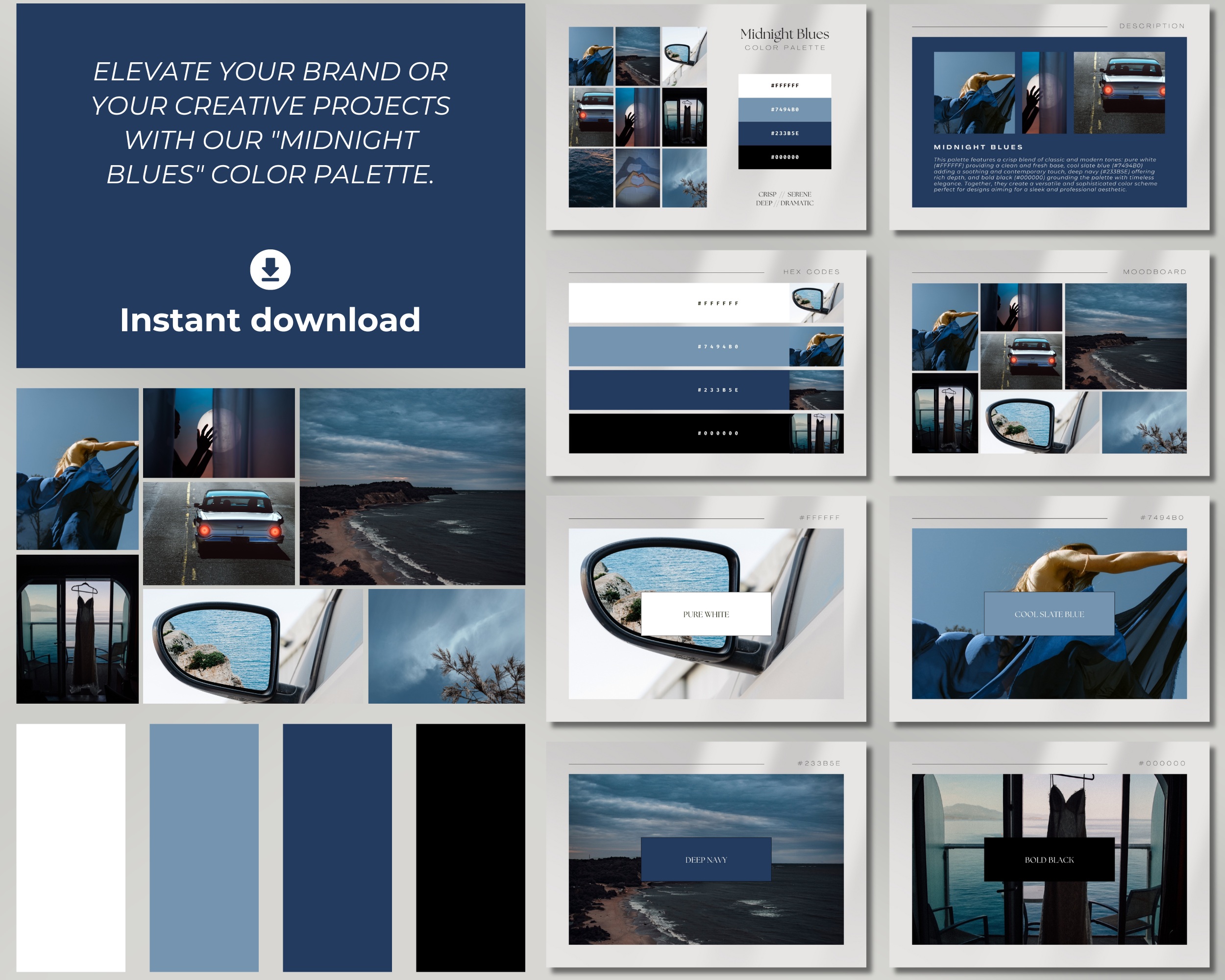 Midnight Blues Digital Color Palette