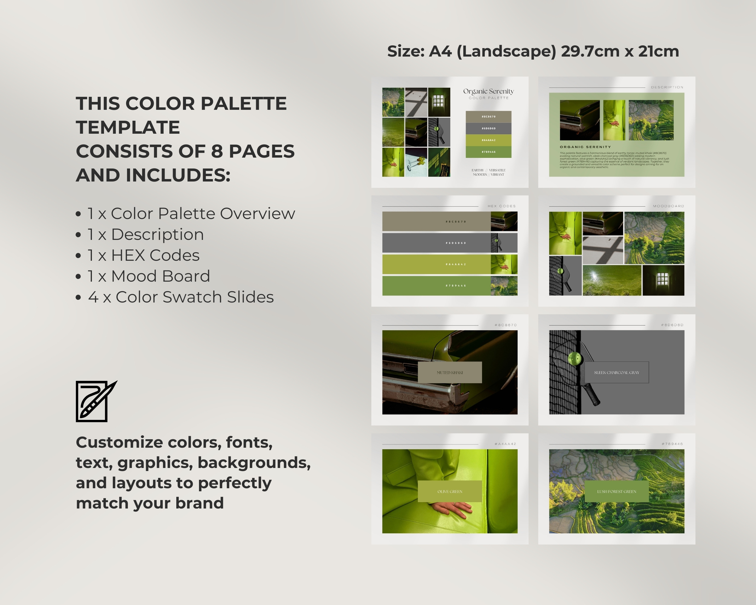 Organic Serenity Digital Color Palette