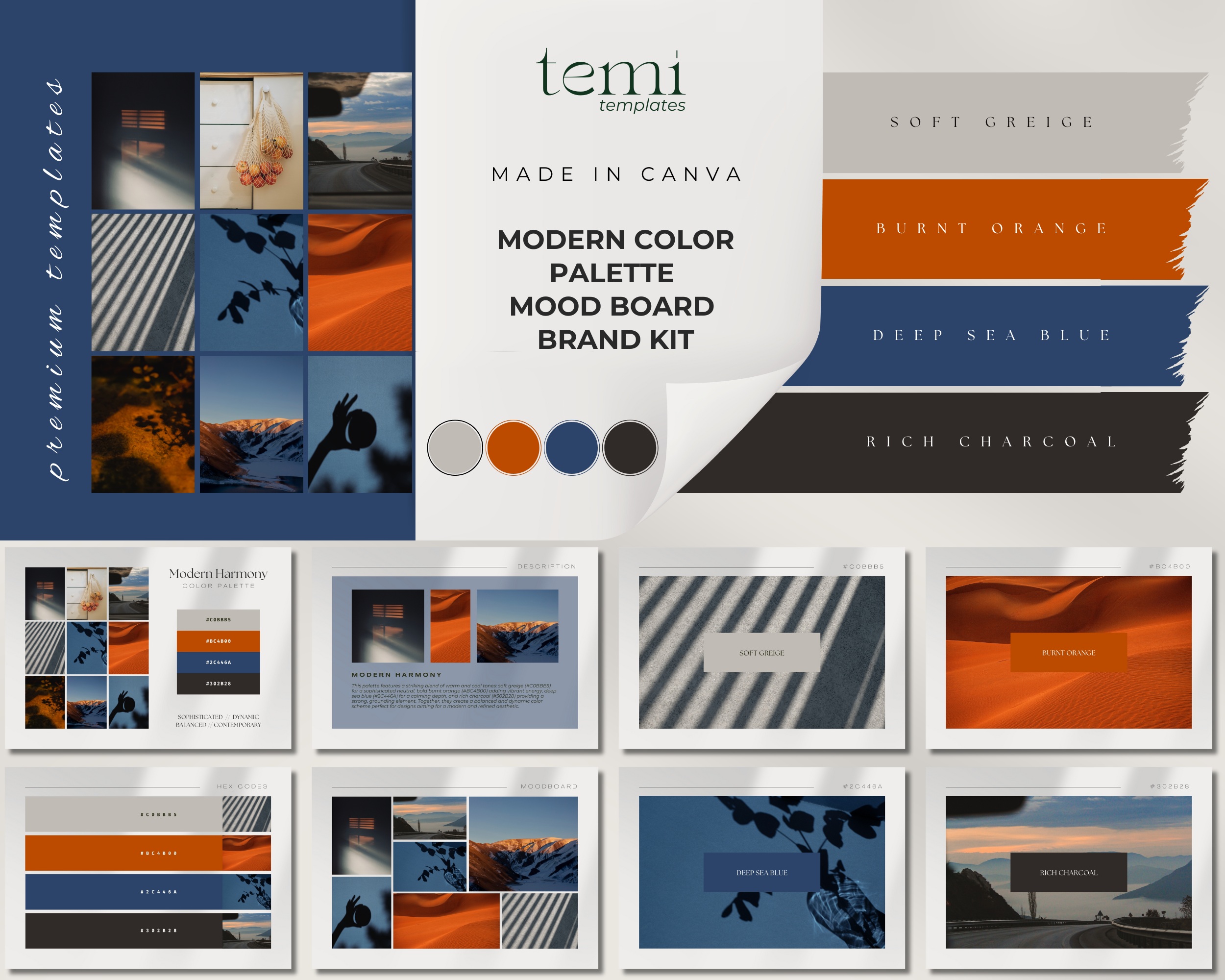 Modern Harmony Digital Color Palette