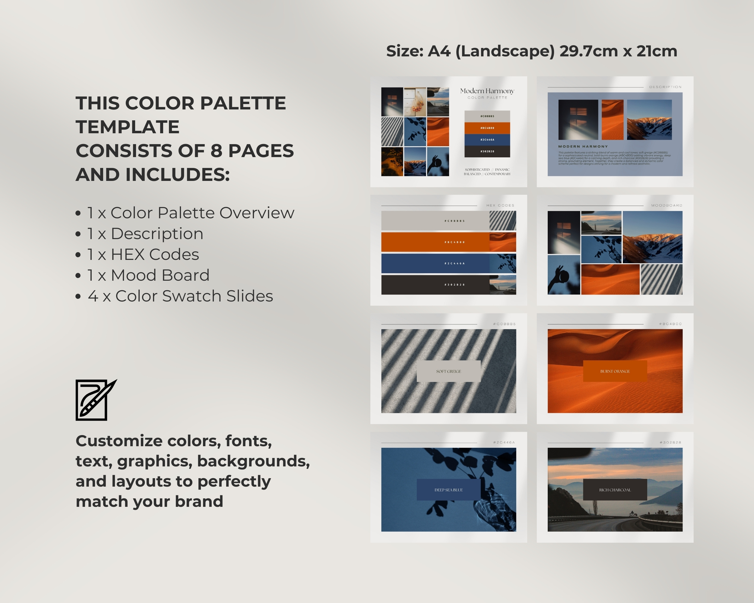 Modern Harmony Digital Color Palette