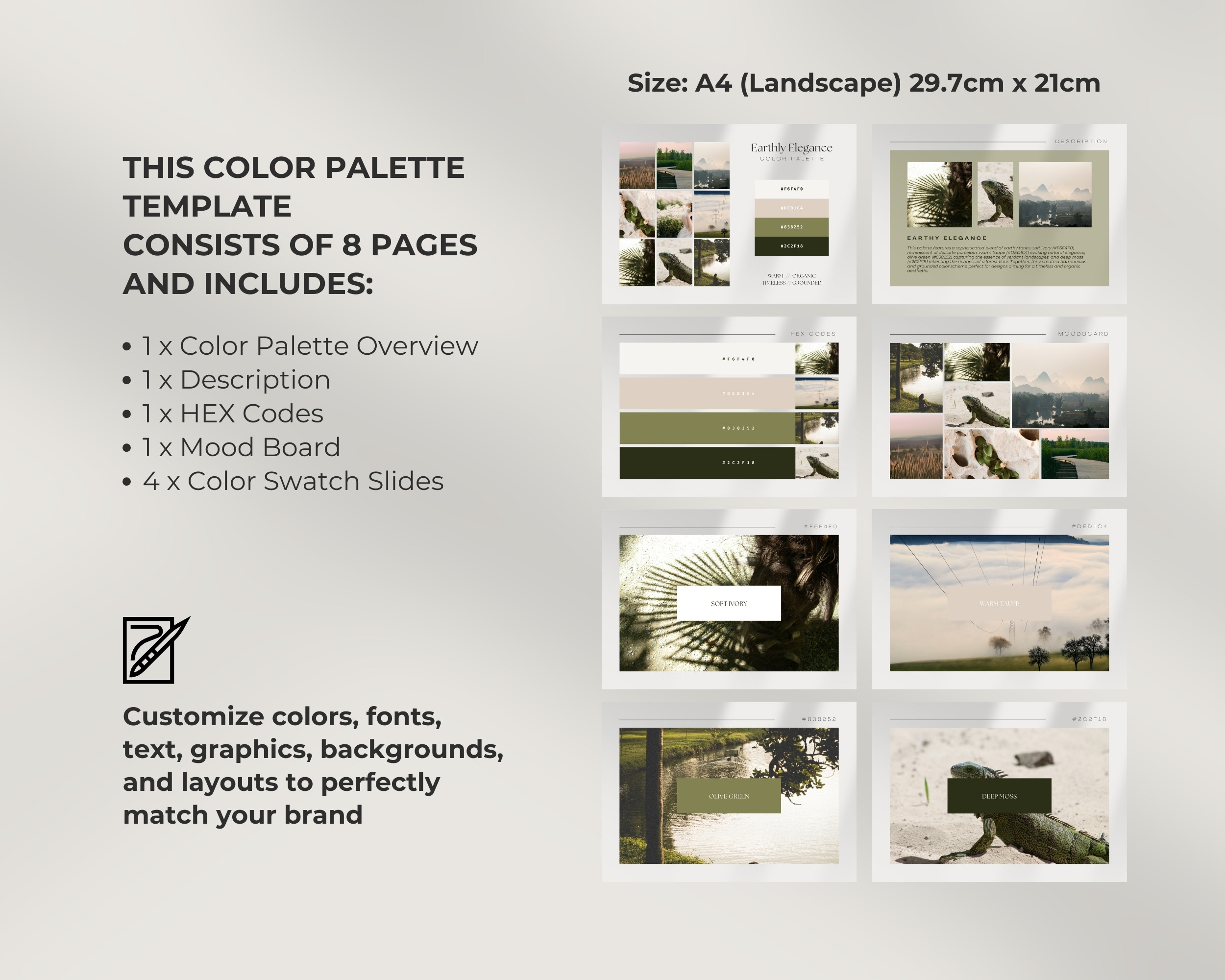 Earthly Elegance Digital Color Palette