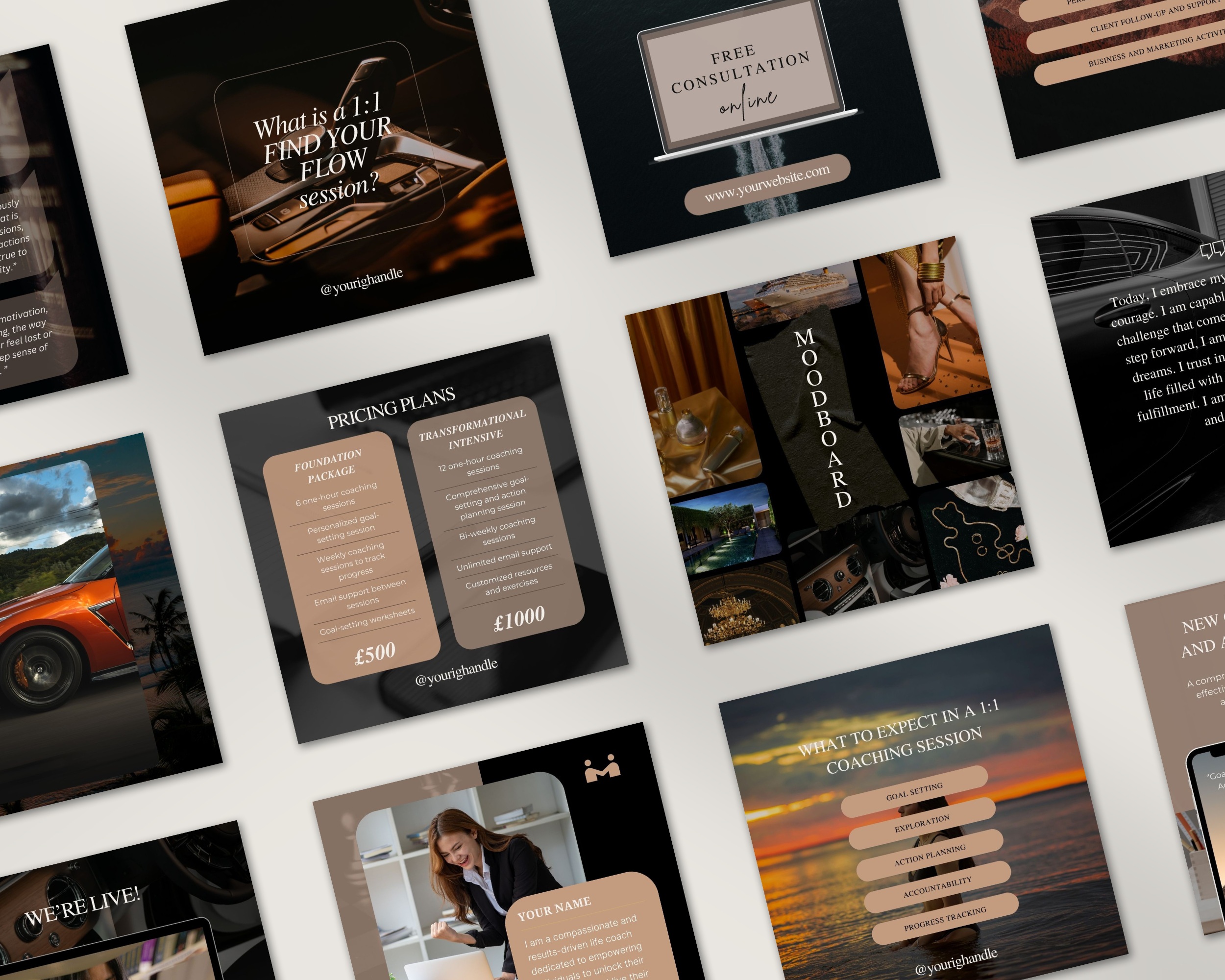 50 Ready-To-Post Life Coach Instagram Post Templates