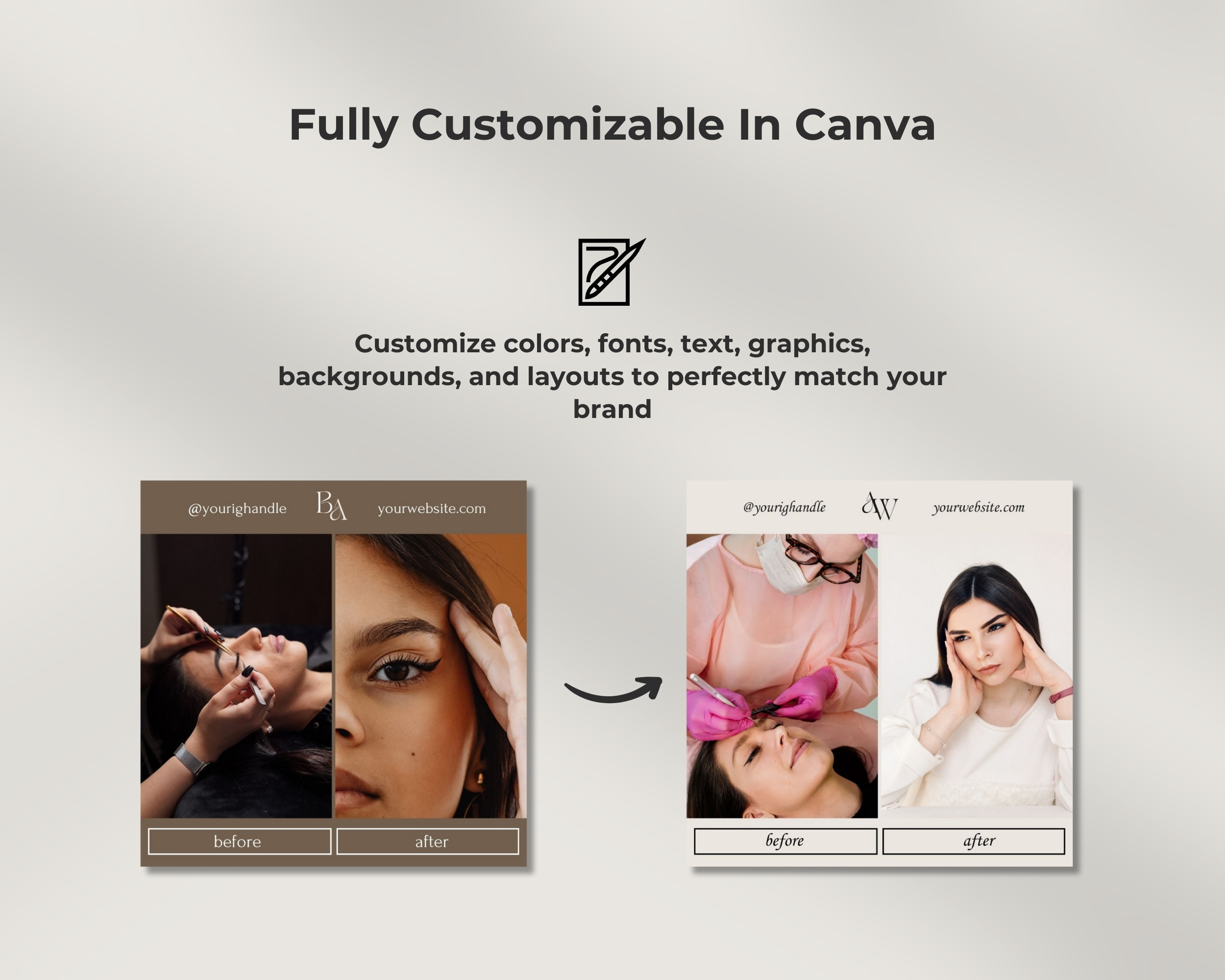 50 Ready-To-Post Permanent Makeup Instagram Post Templates