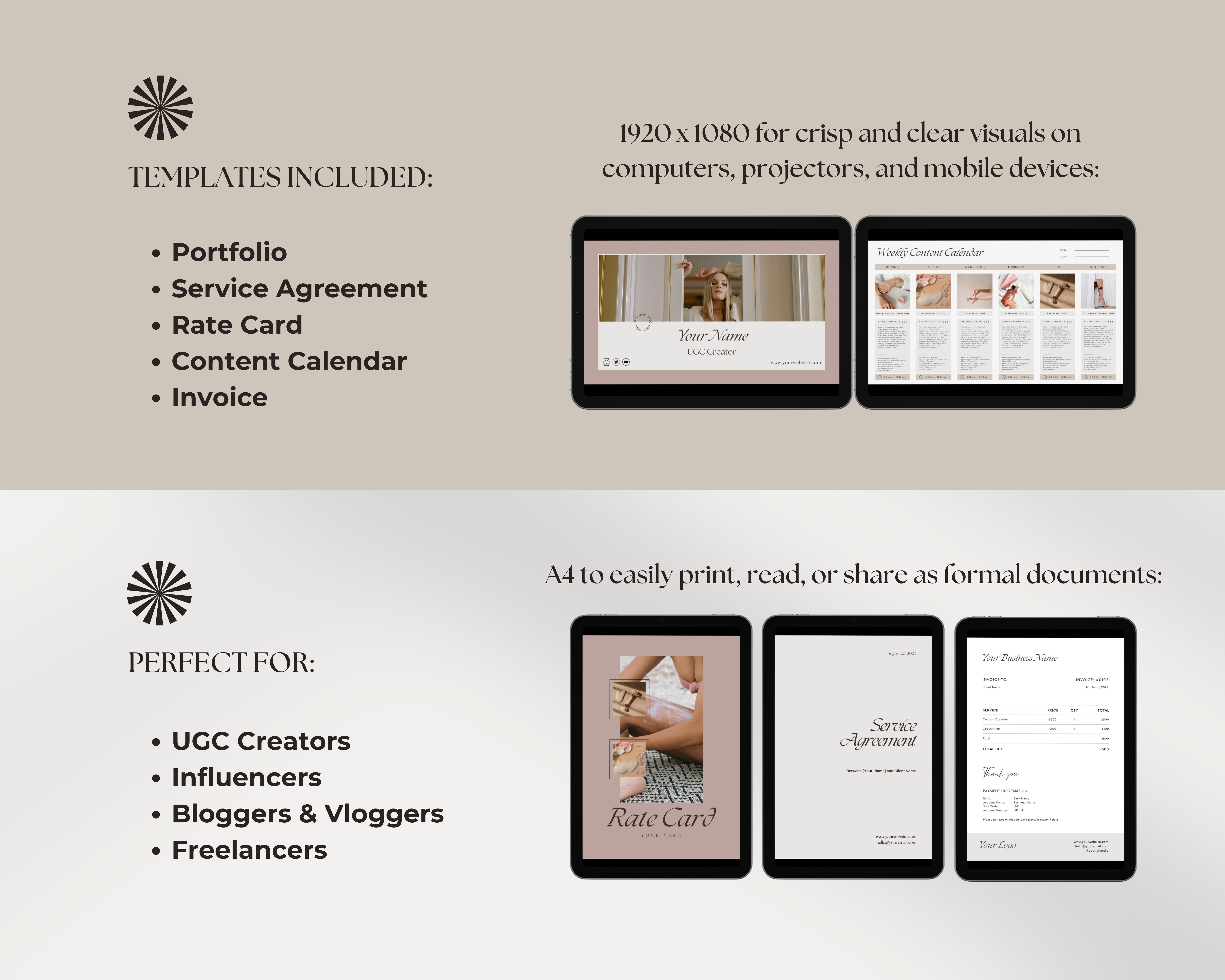 Ultimate UGC Creator Template Bundle | Essential Toolkit