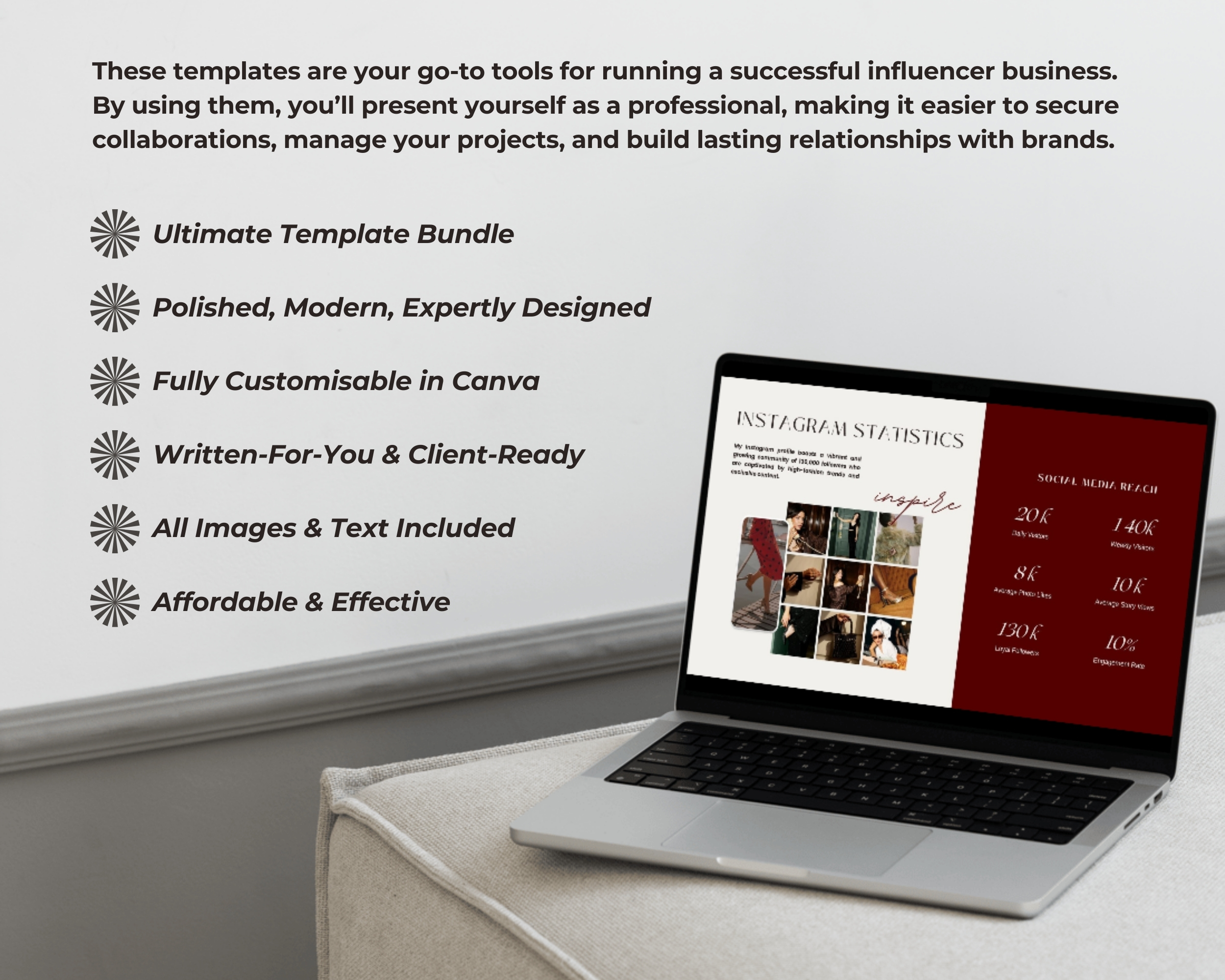 Ultimate Influencer & Content Creator Template Bundle | Essential Toolkit