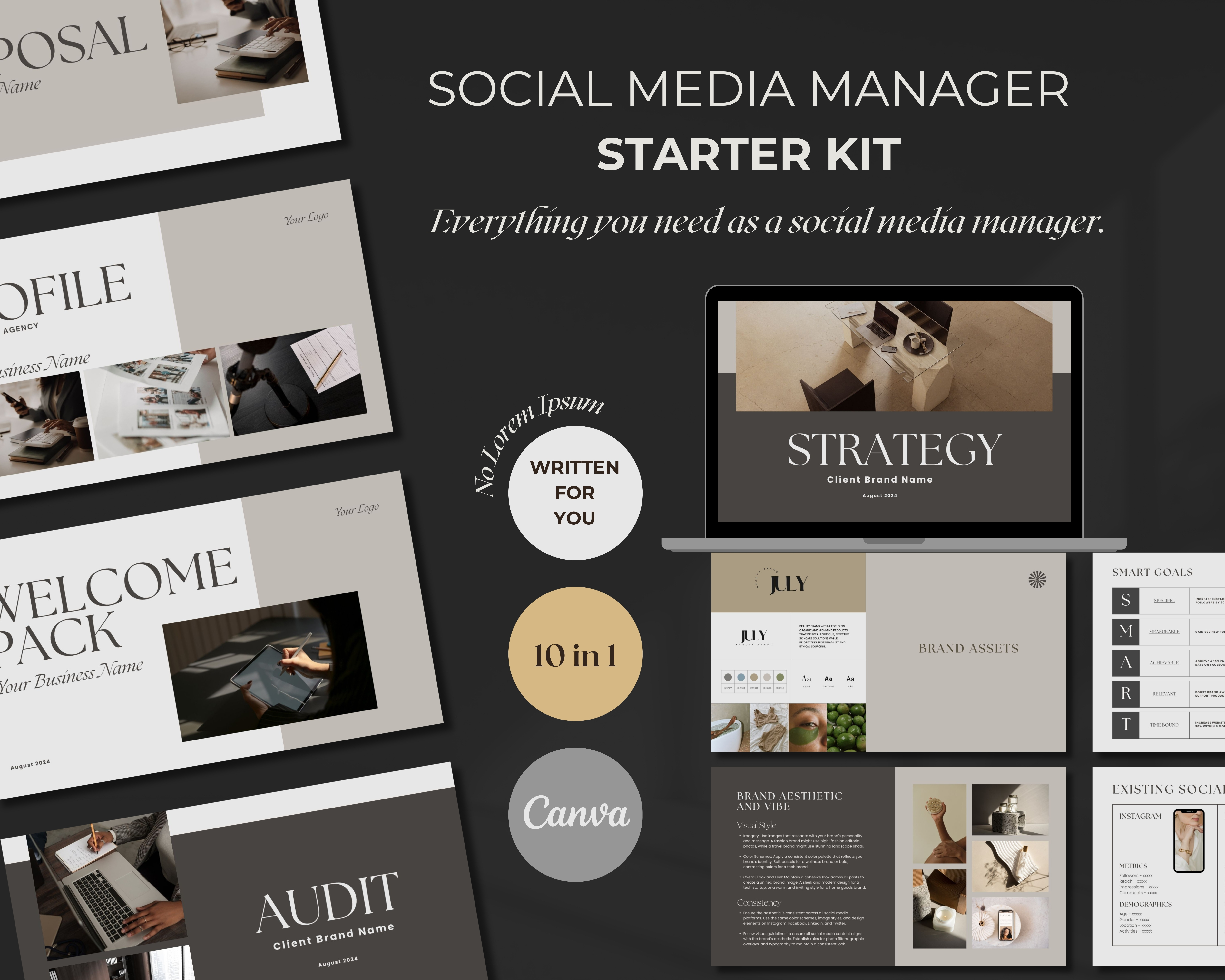 Social Media Manager Template Bundle | All-In-One Toolkit