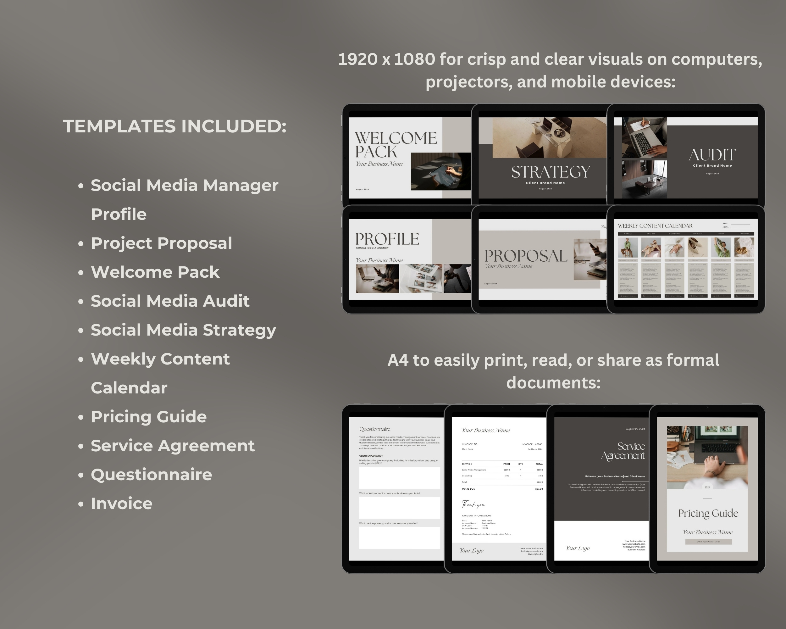 Social Media Manager Template Bundle | All-In-One Toolkit