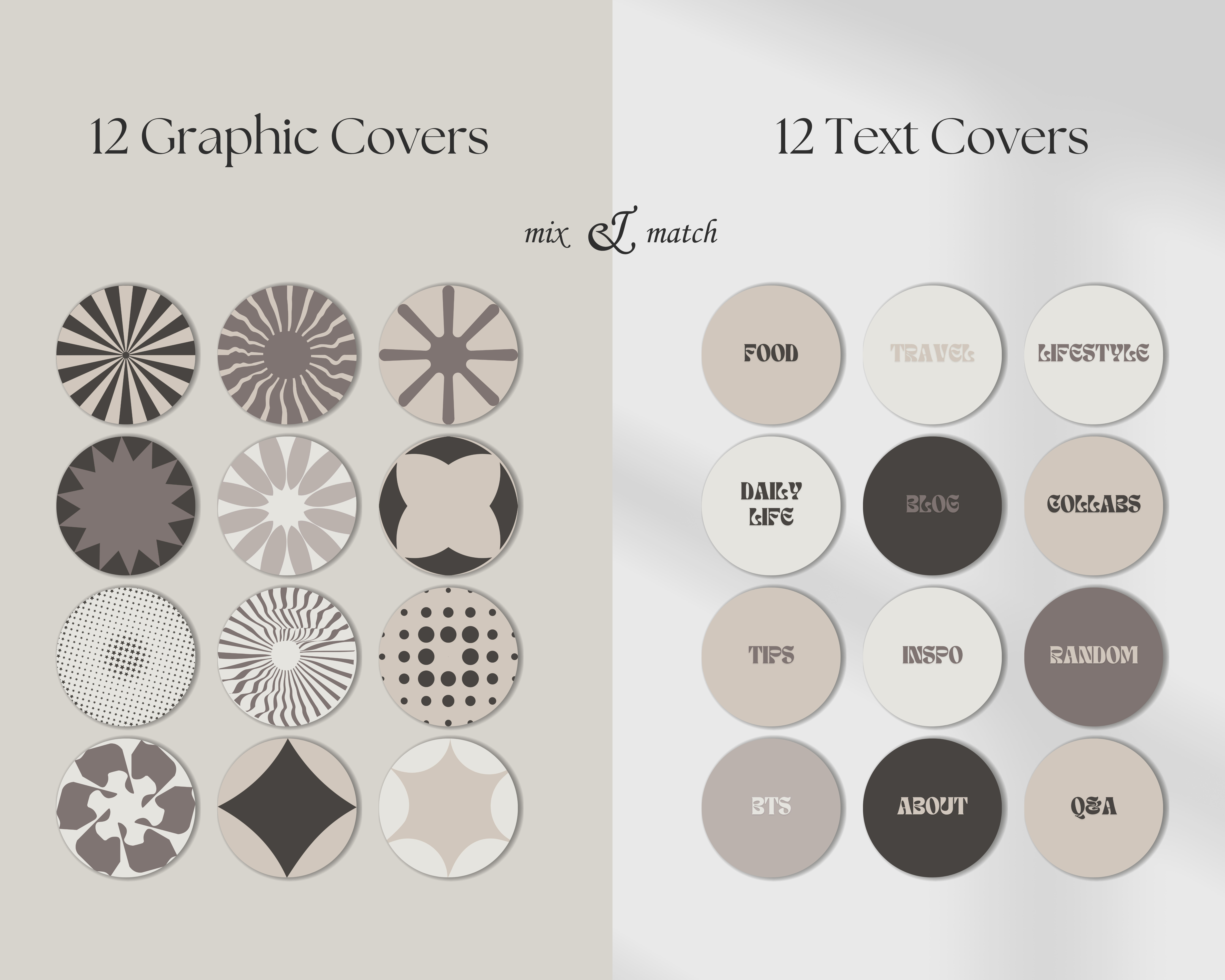 24 Ready-To-Post Modern Instagram Story Highlight Cover Templates