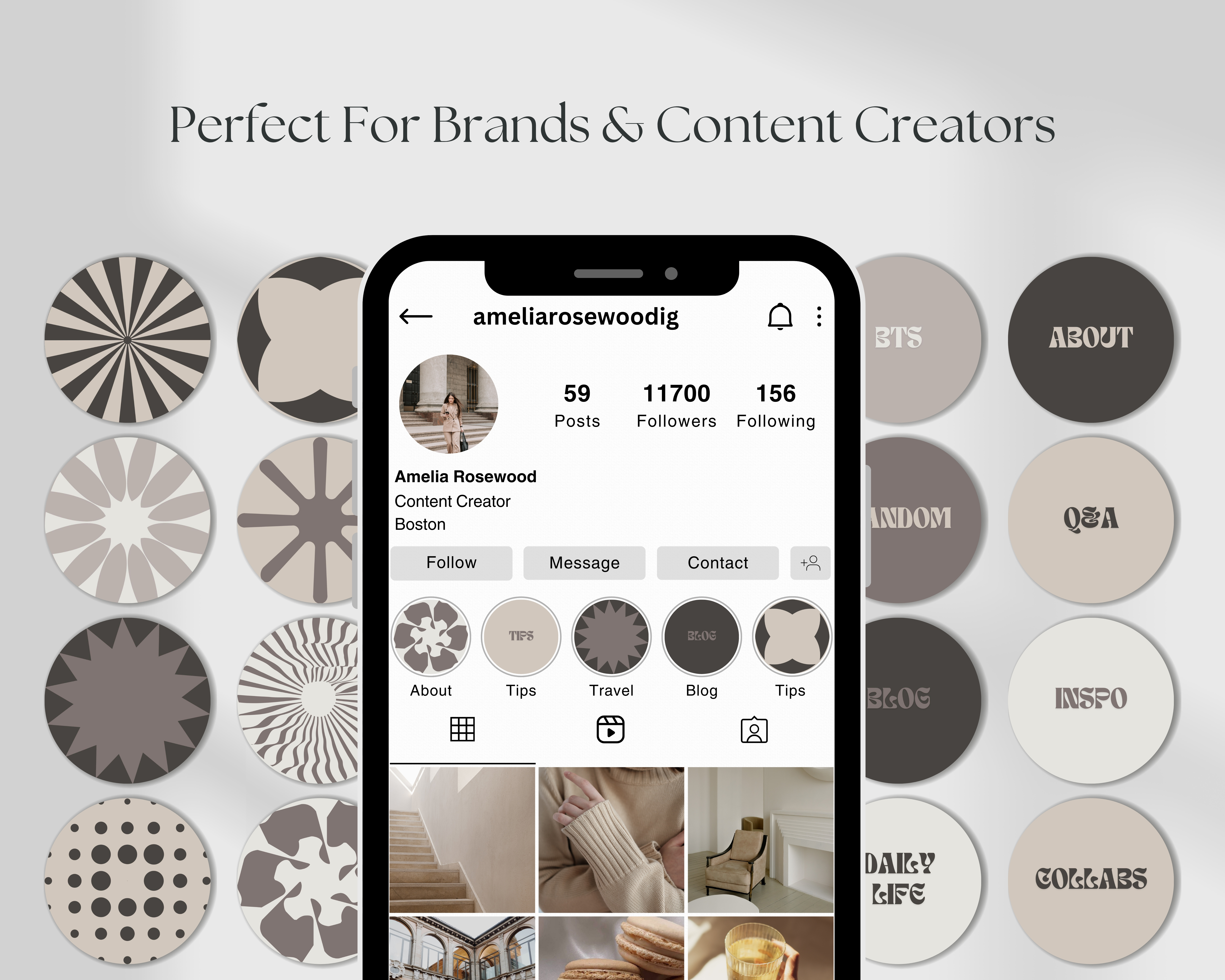 24 Ready-To-Post Modern Instagram Story Highlight Cover Templates