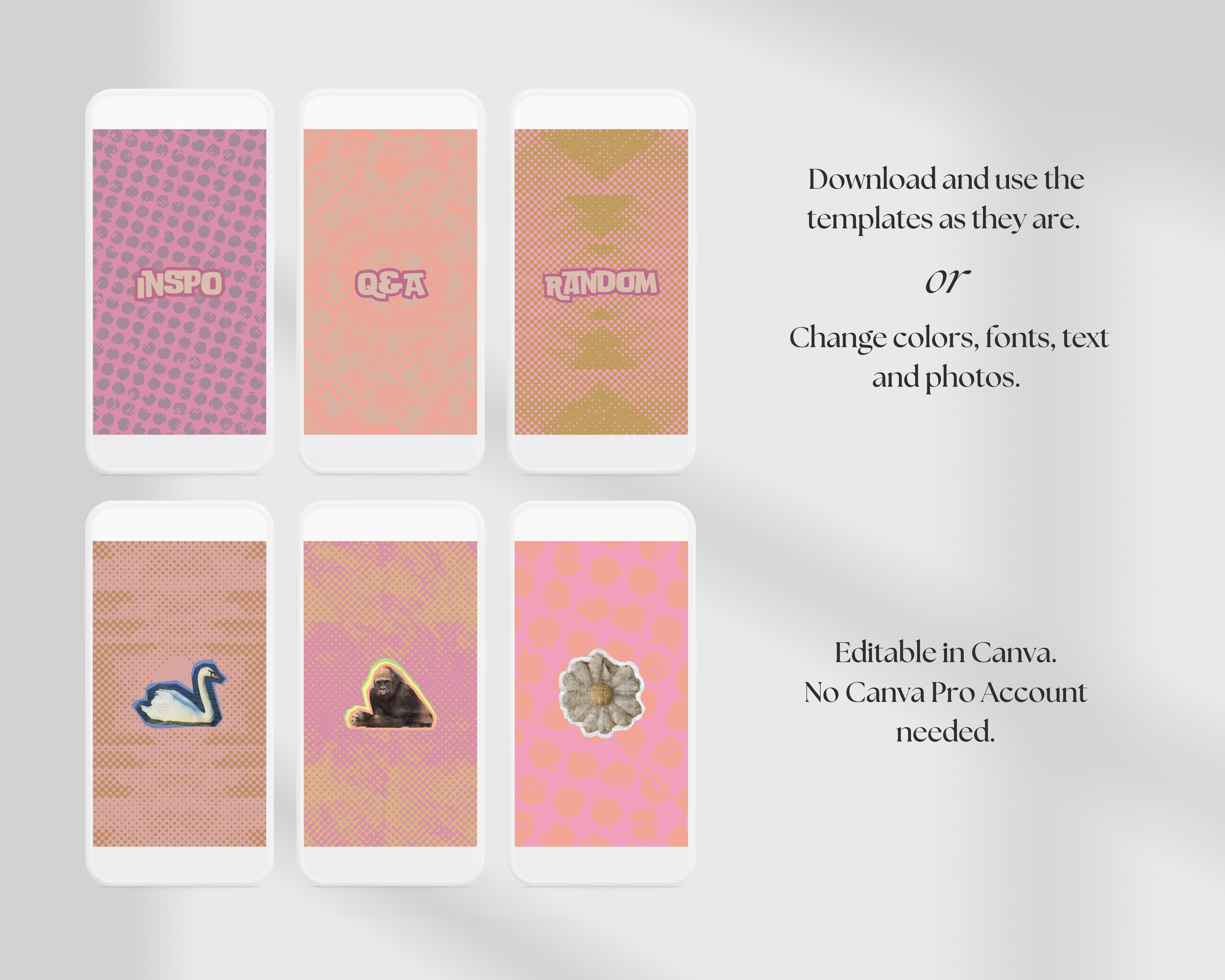 24 Ready-To-Post Pink Retro Instagram Story Highlight Cover Templates