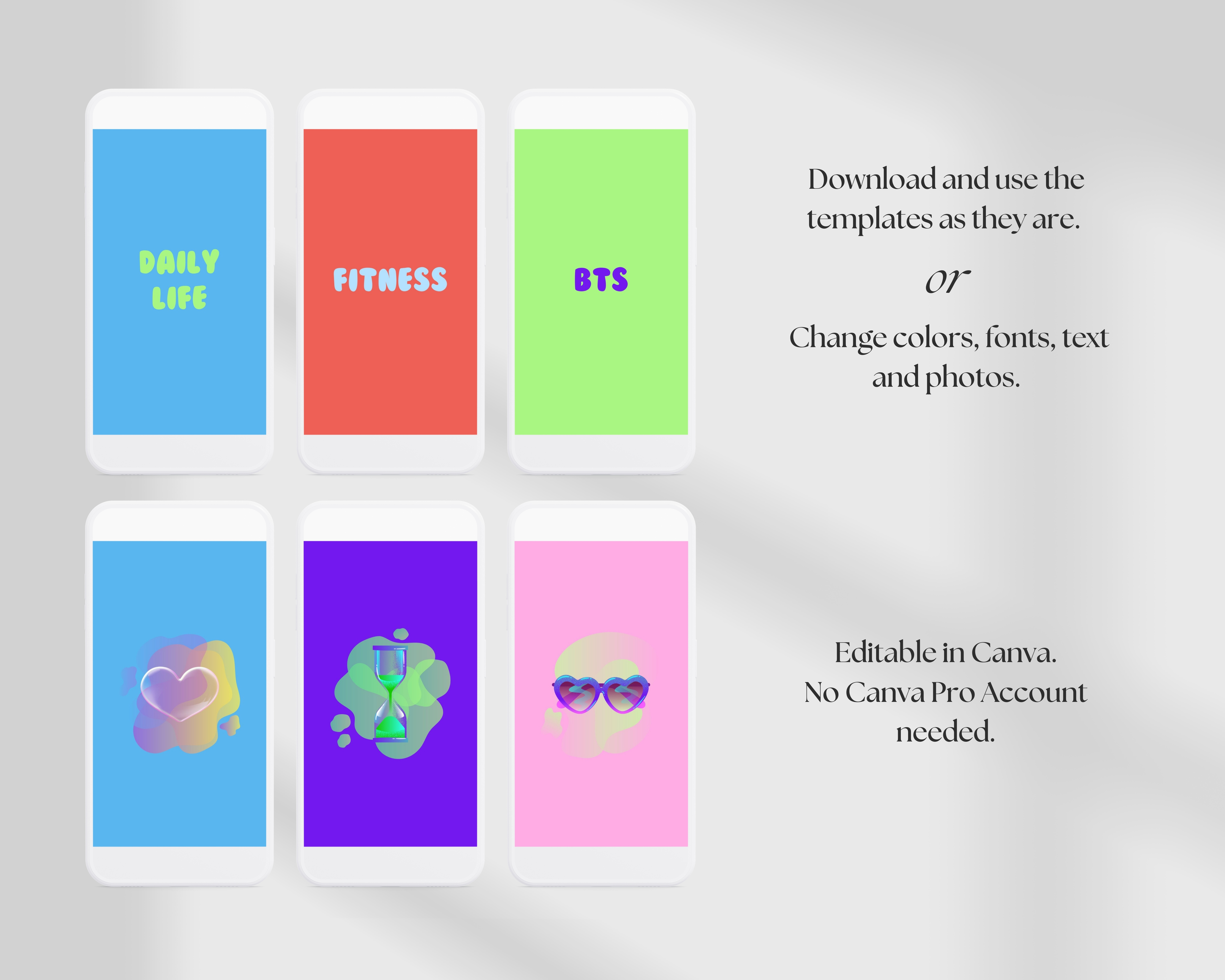 24 Ready-To-Post Colorful Instagram Story Highlight Cover Templates