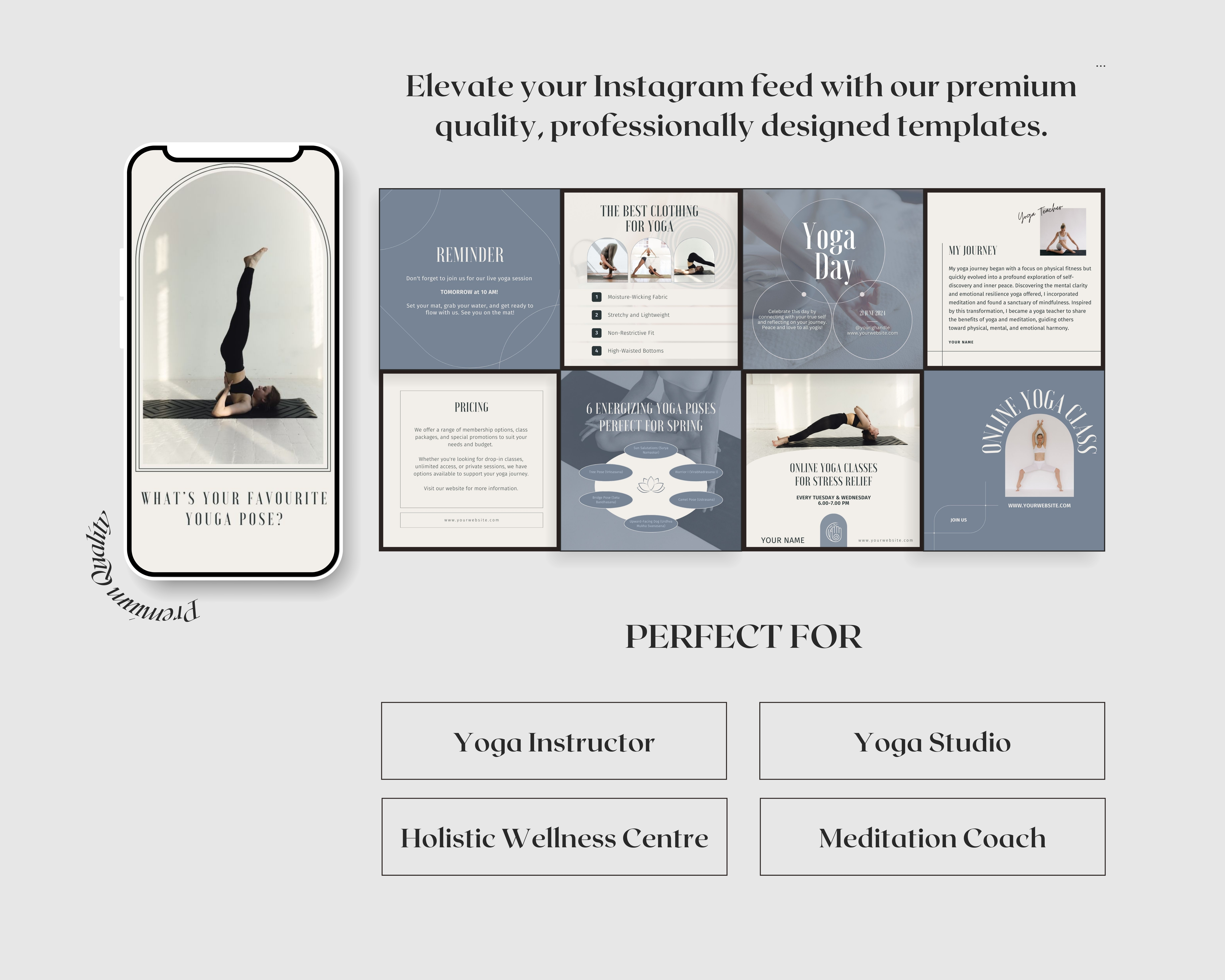 50 Instagram Post Templates for Yoga Teachers
