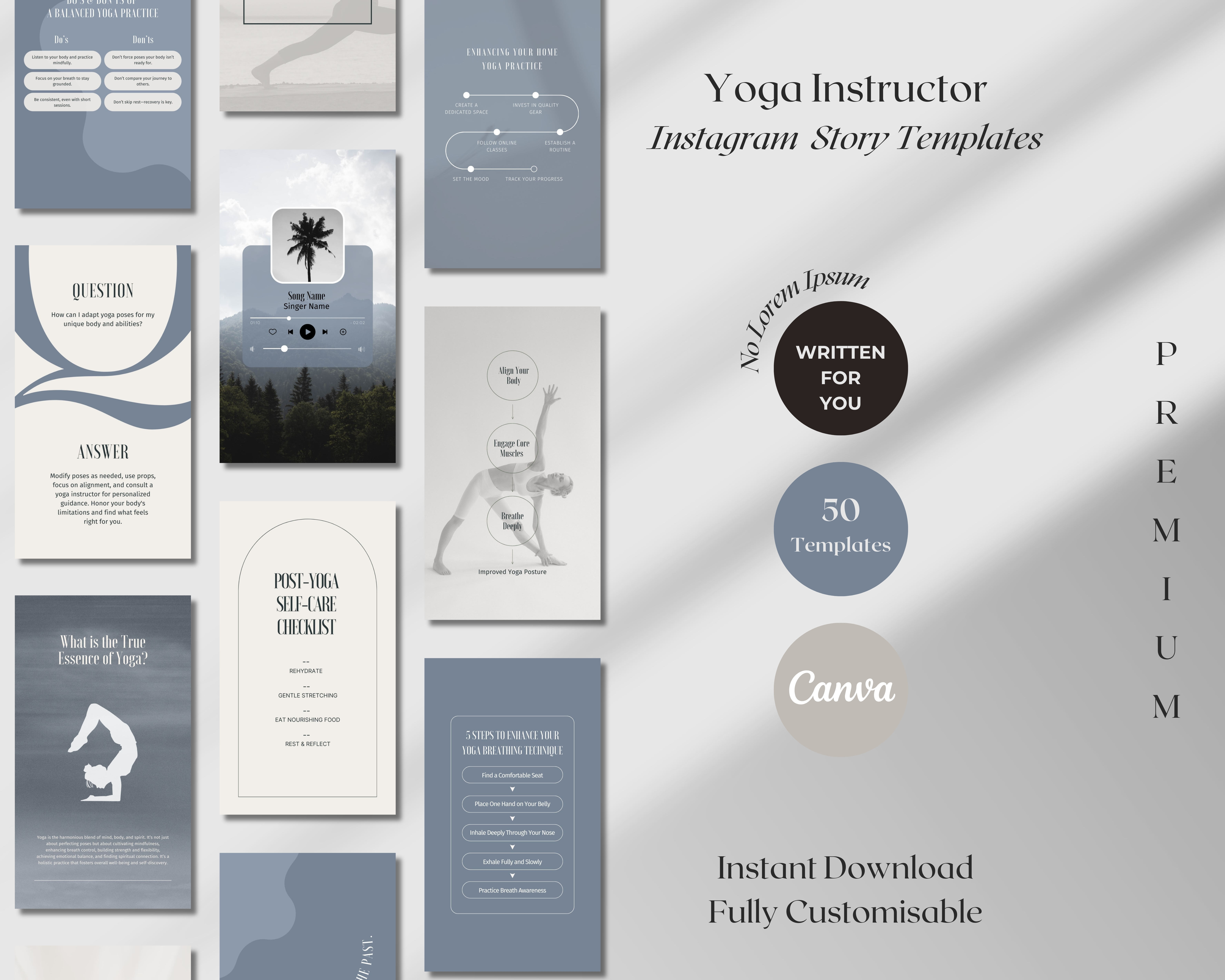 50 Instagram Story Templates For Yoga Instructors