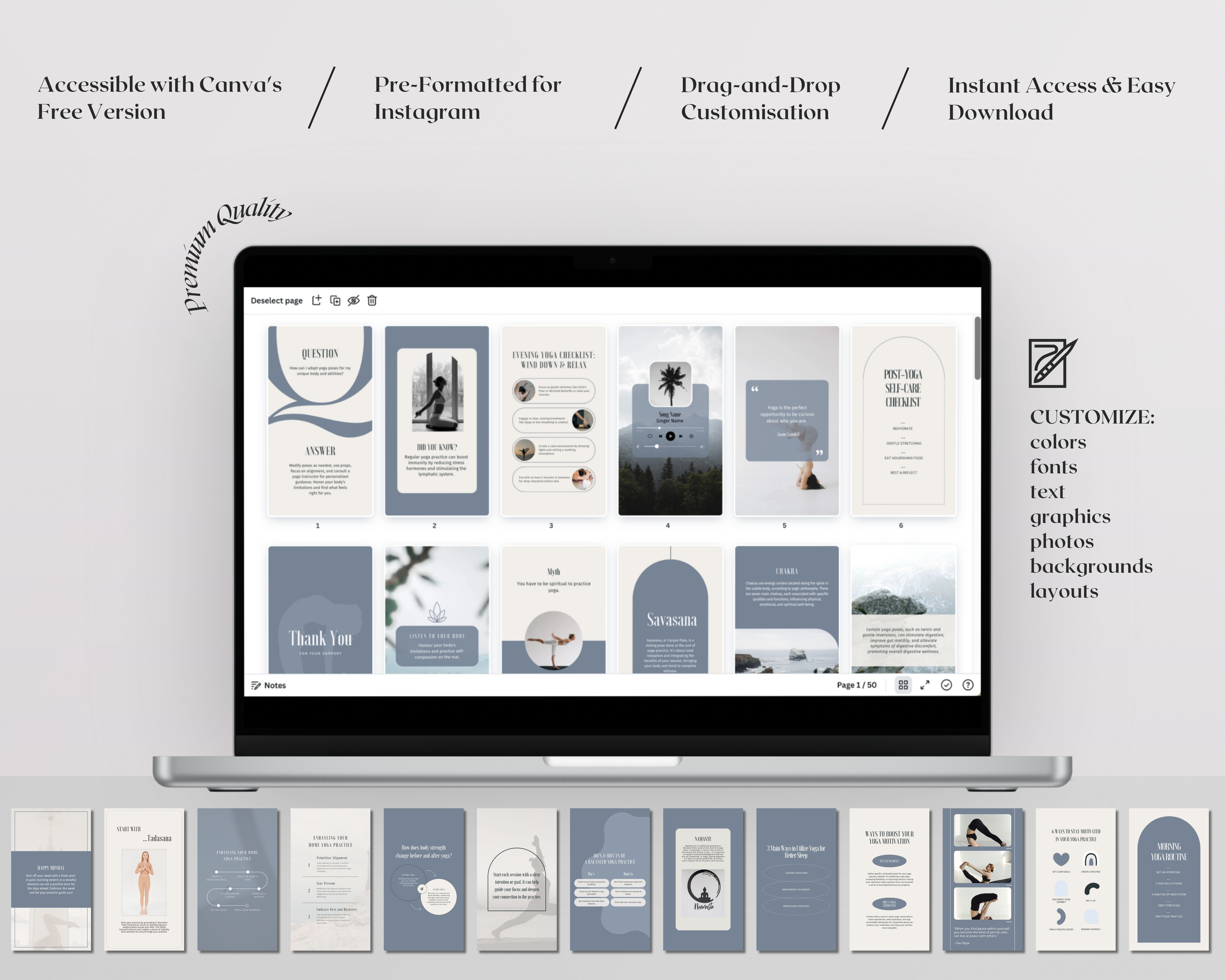 50 Instagram Story Templates For Yoga Instructors