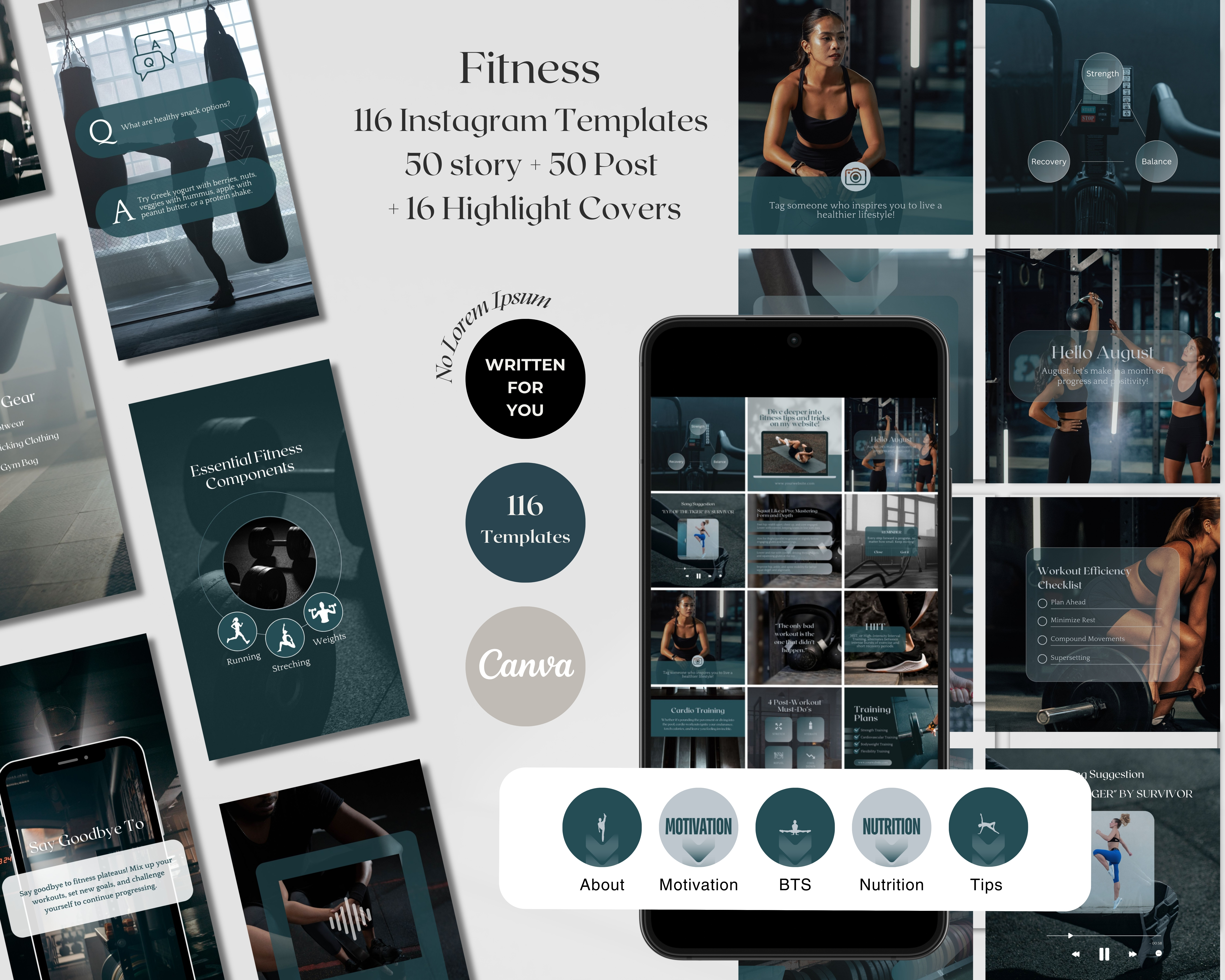 Instagram Bundle: Posts + Stories + Highlight Covers for Personal Trainers