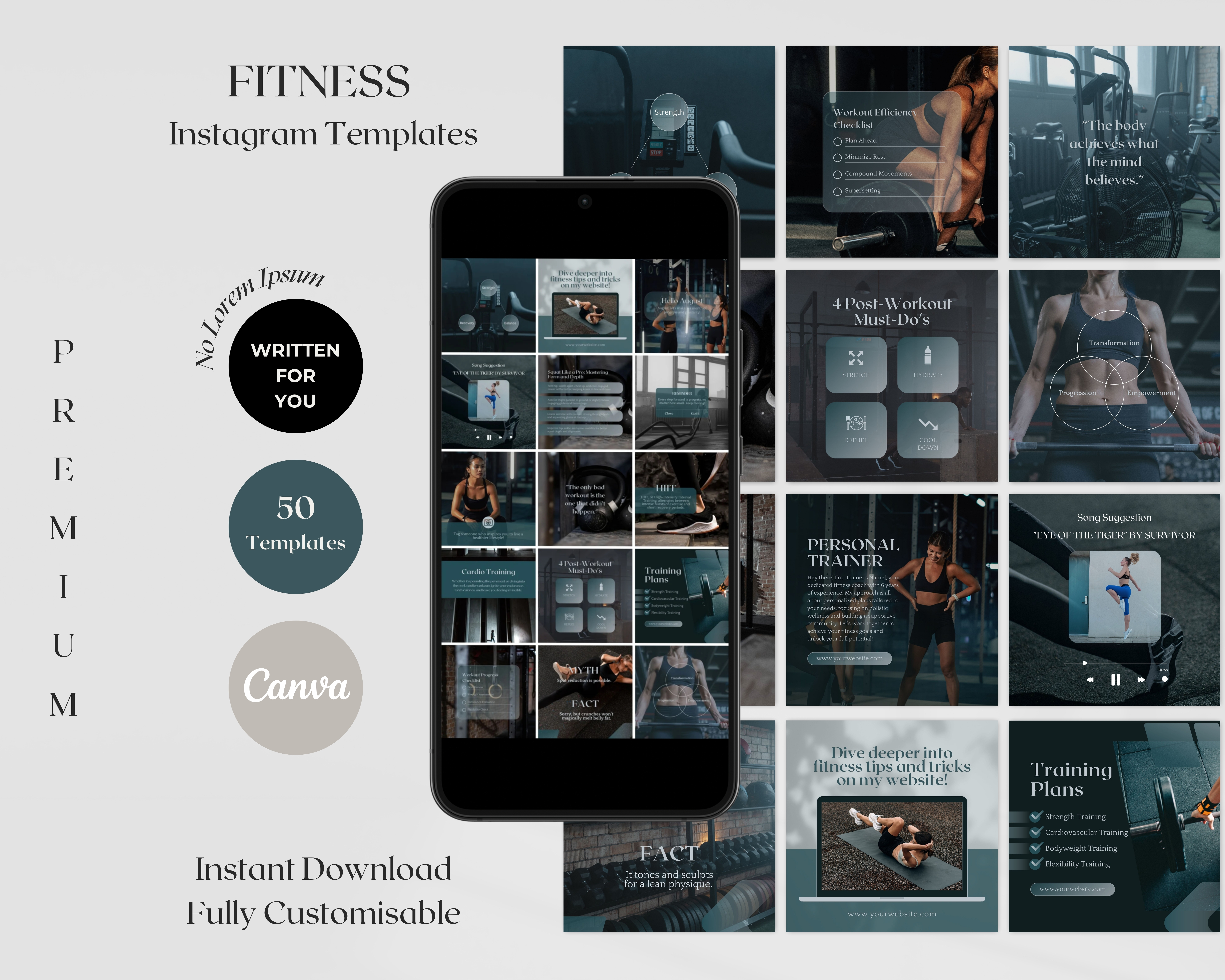 50 Instagram Post Templates for Personal Trainers