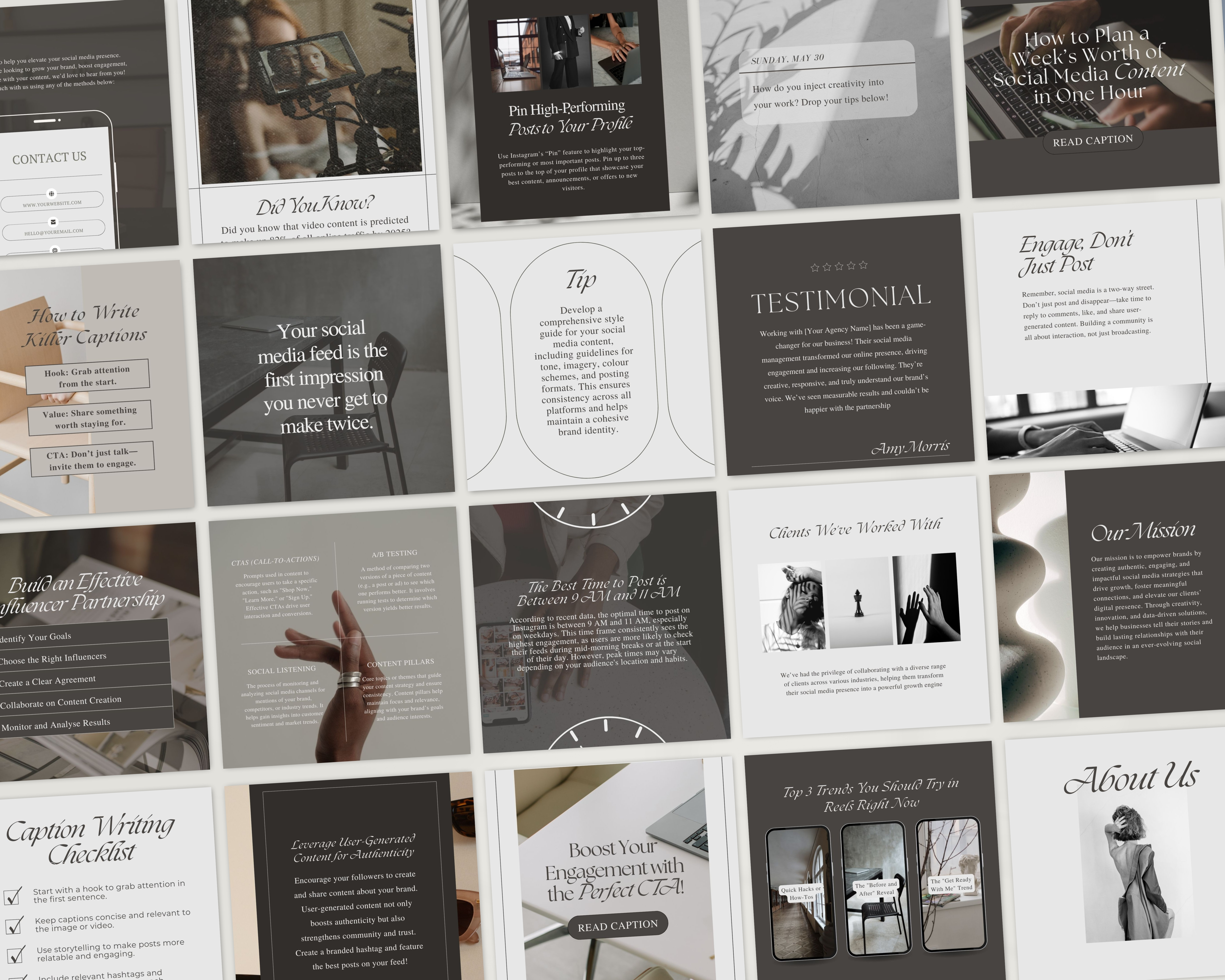 50 Instagram Post Templates for Social Media Manager