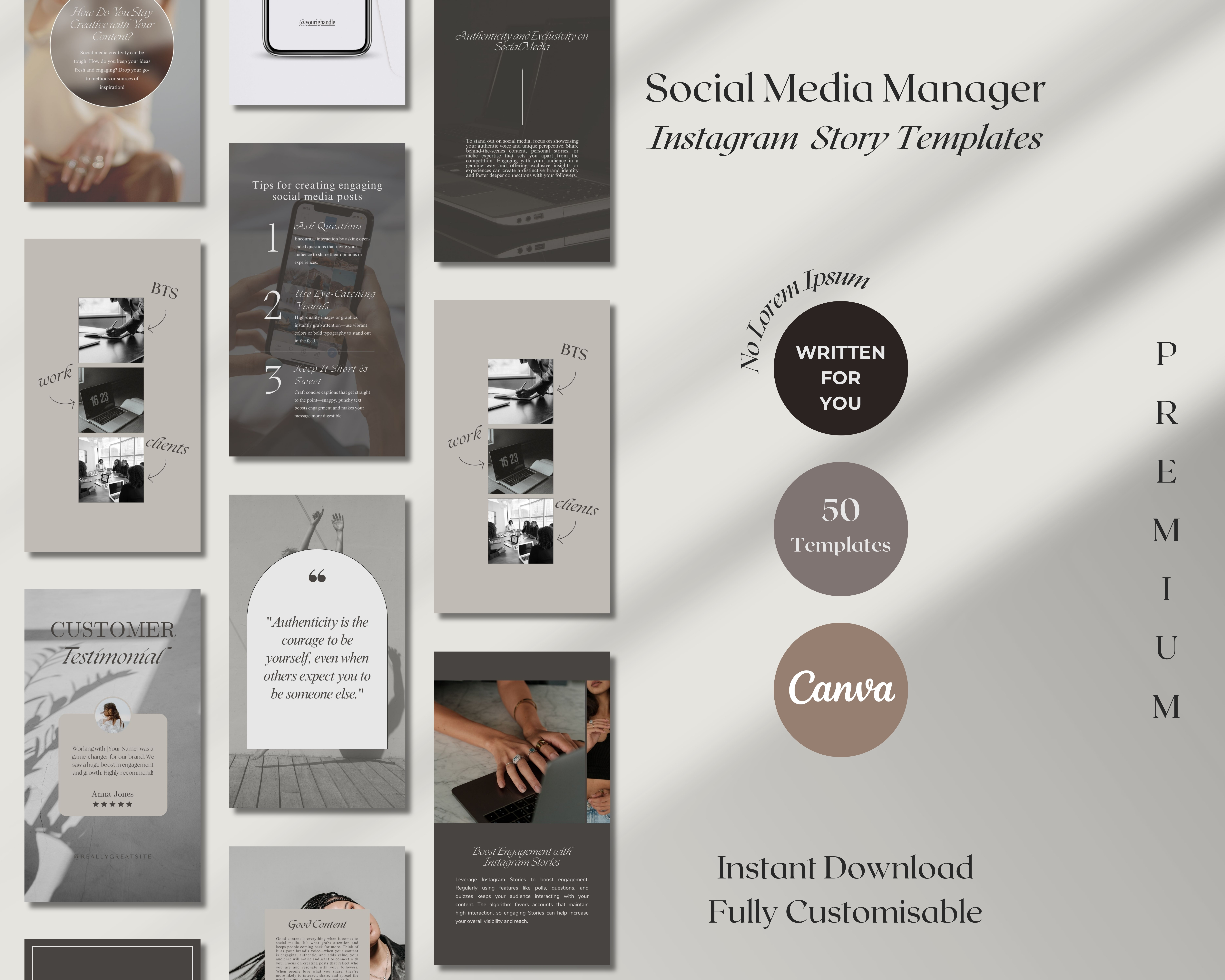 50 Instagram Story Templates for Social Media Managers