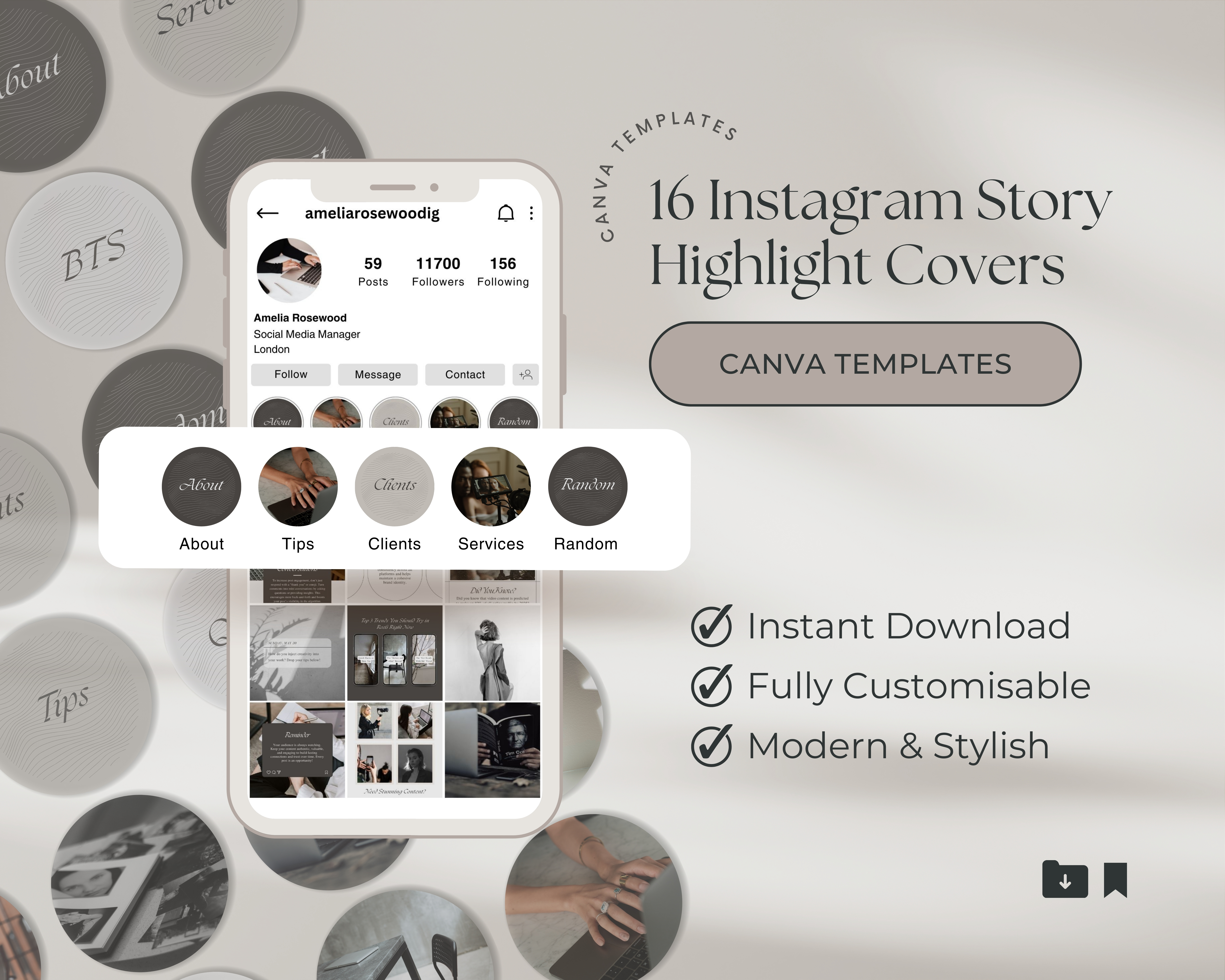 16 Instagram Story Highlight Covers for Social Media Managers